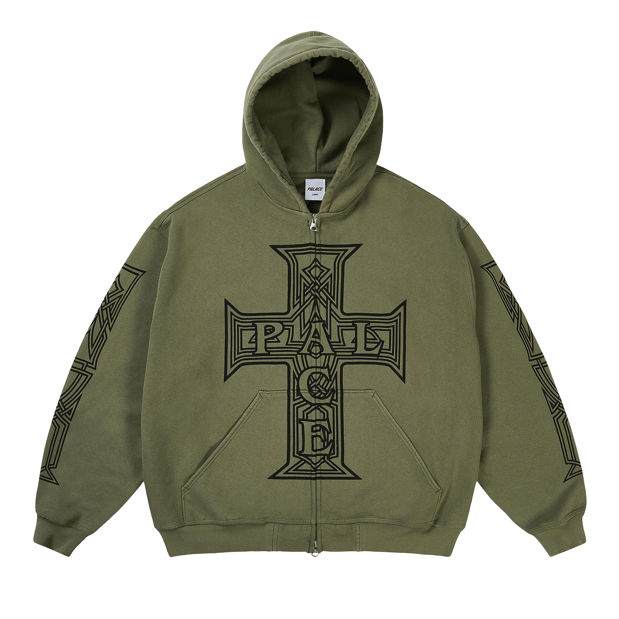 Palace Y So Cross Pigment Hood 'The Deep Green'