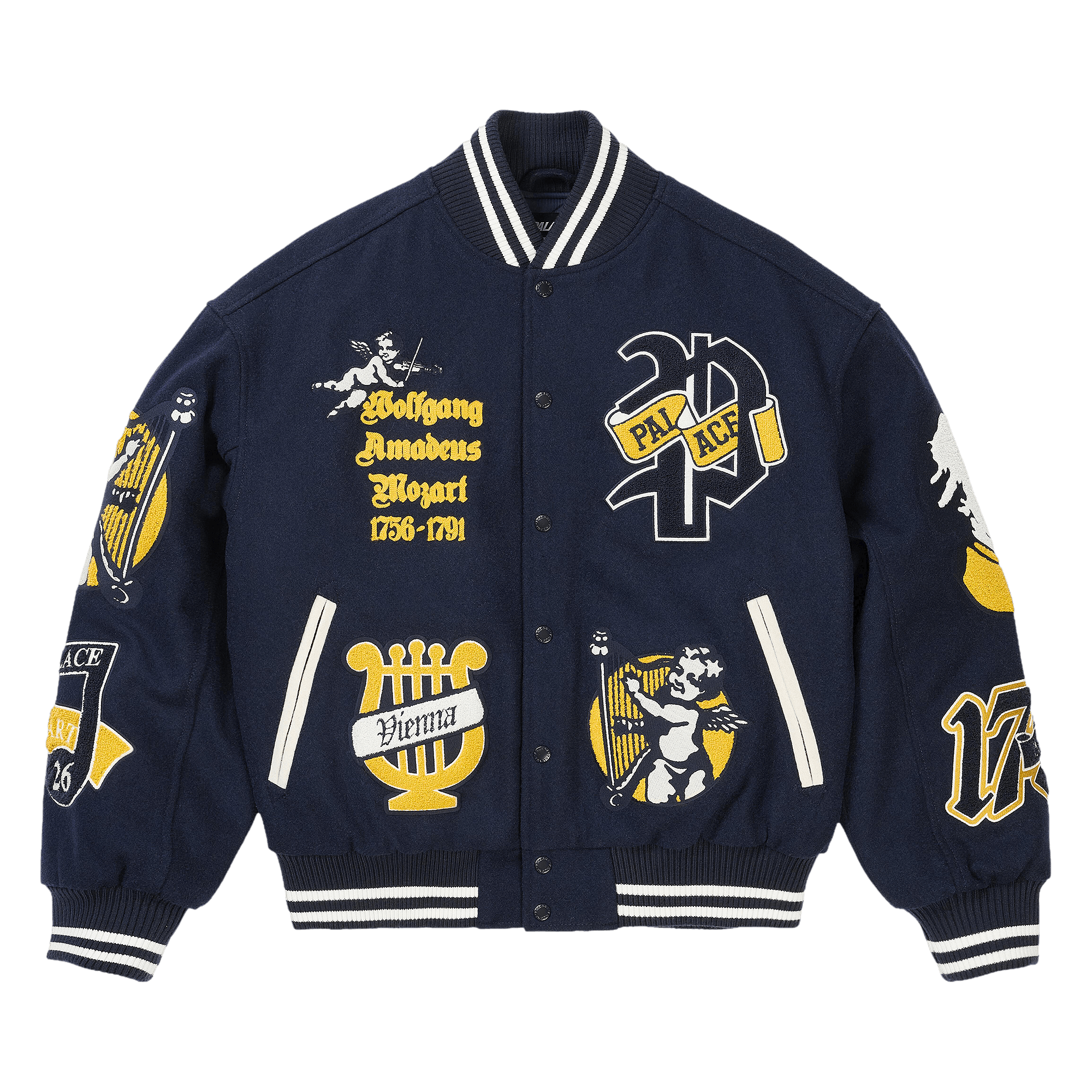 Palace Wolfgang Varsity Jacket 'Navy'