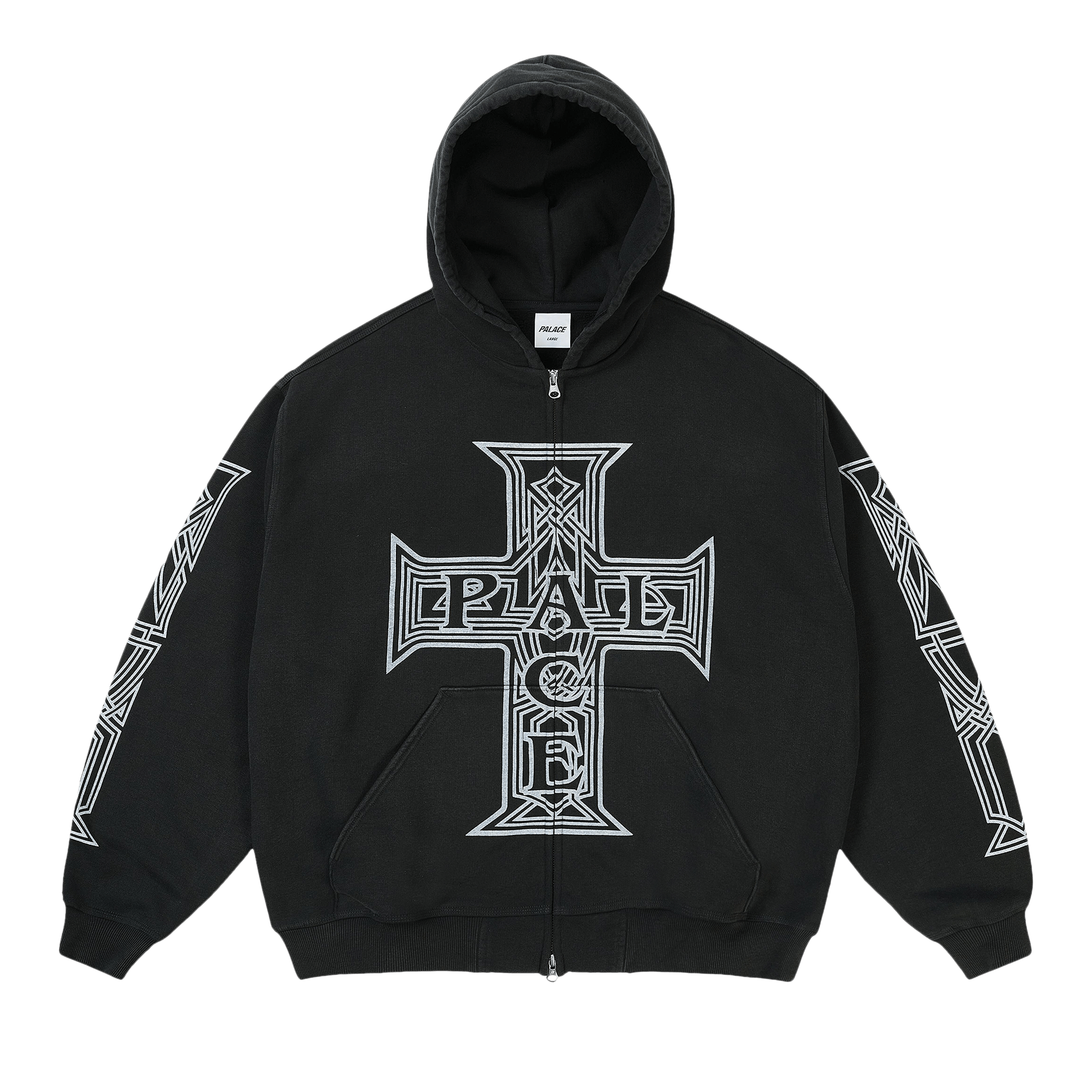 Palace Y So Cross Pigment Hood 'Black'