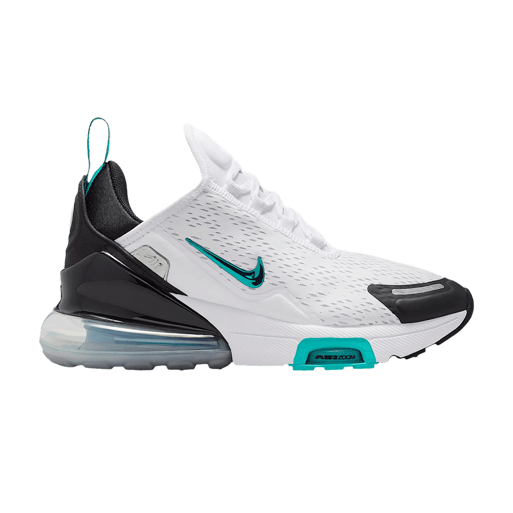 Nike Air Max 270 Premium GS 'White Black Metallic Silver'