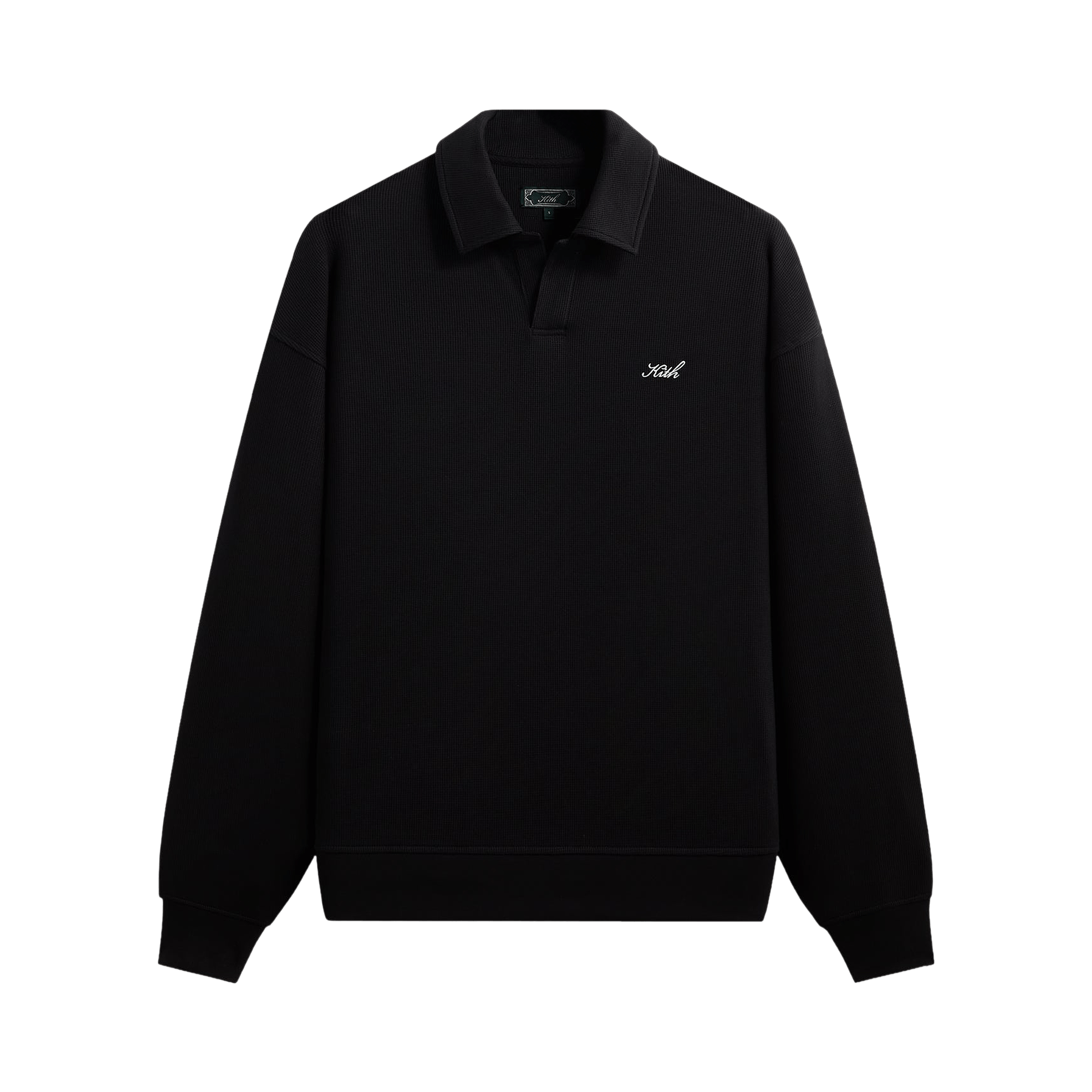 Kith Micro Waffle Nelson Rugby Pullover 'Black'