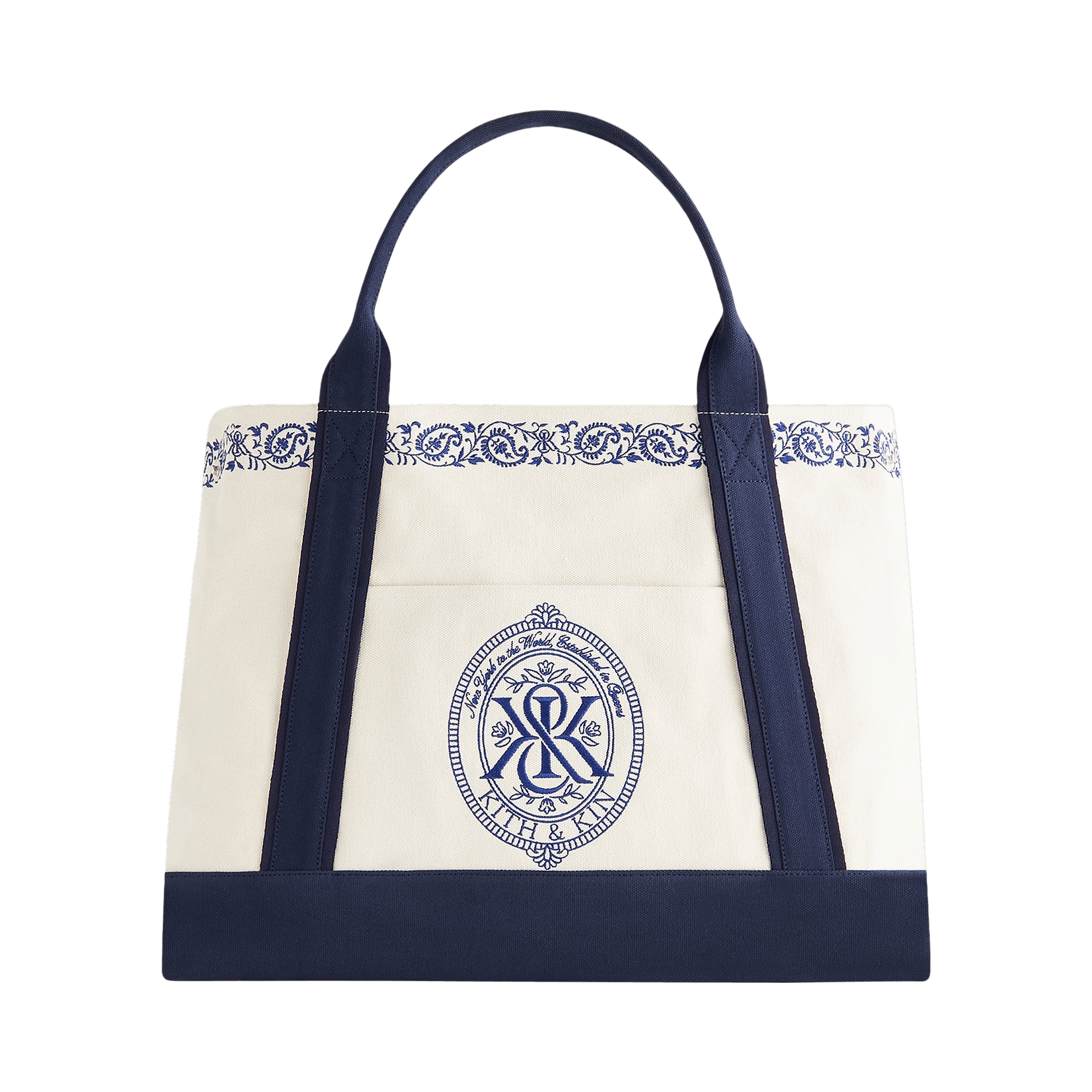 Kith Embroidered Canvas Tote Bag 'Sandrift'