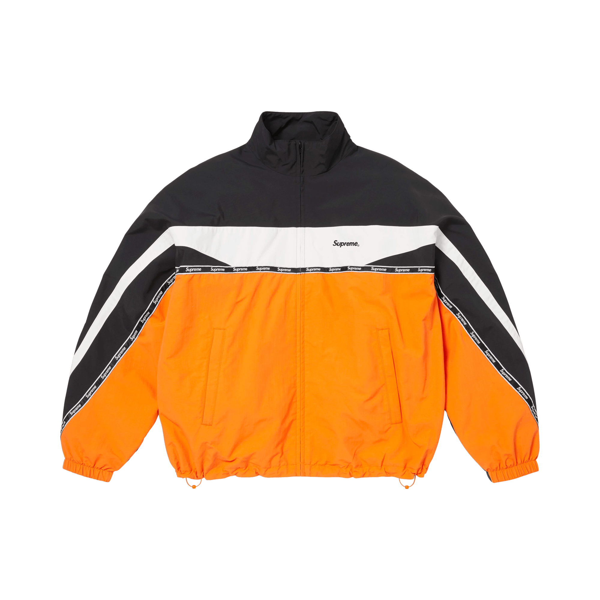 Supreme Logo Taping Track Jacket 'Orange'