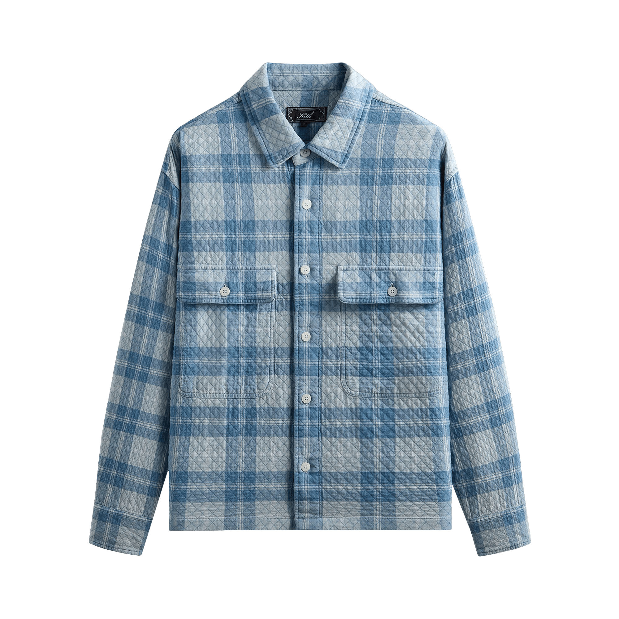 Kith Washed Indigo Plaid Henson Shirt 'Light Indigo'