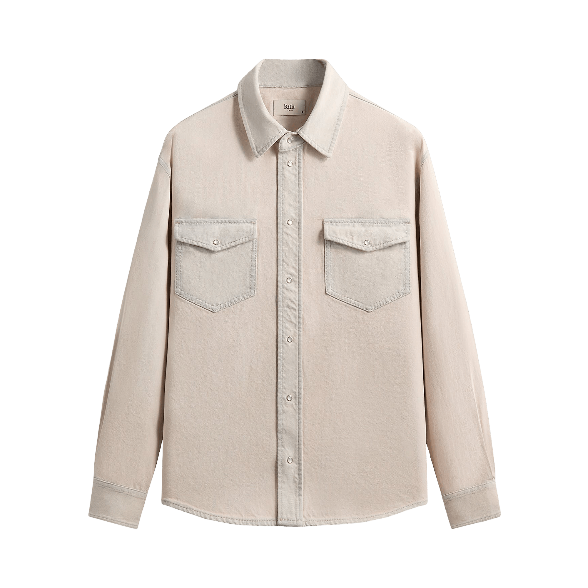 Kith Midweight Denim Long Sleeve Warwick Shirt 'Washed Pastel'