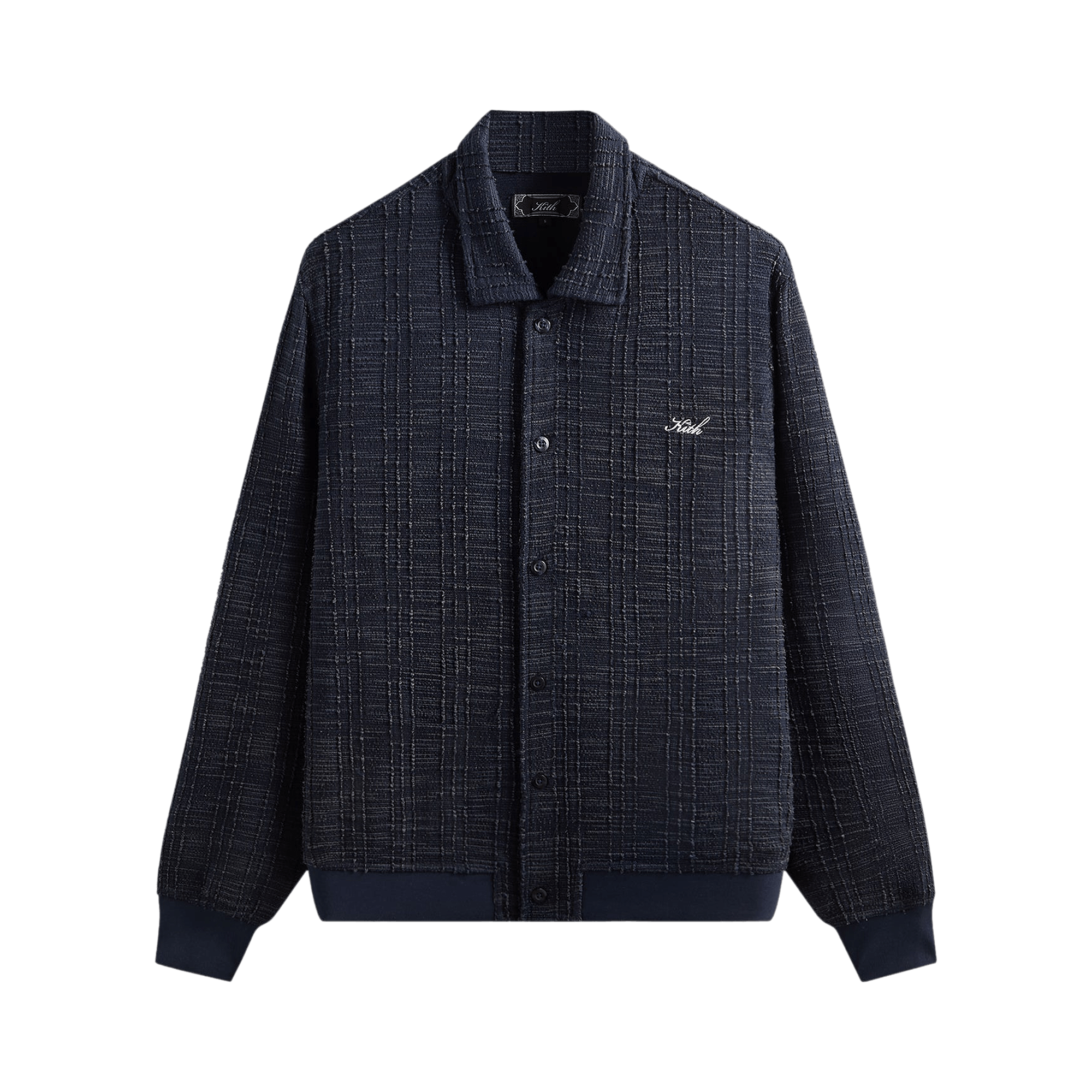 Kith High Twist Tweed Rhys Cardigan 'Nocturnal'