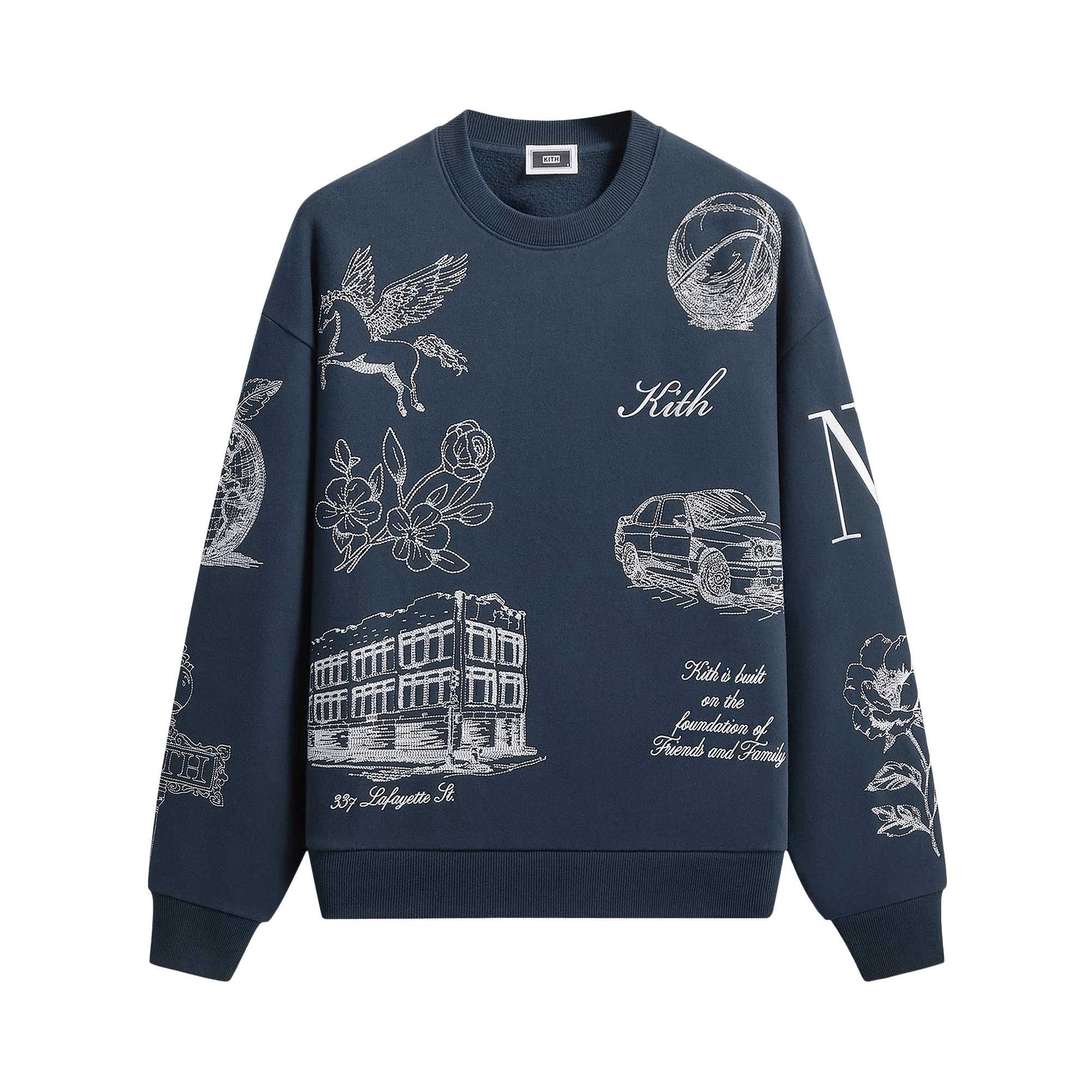 Kith New York To The World Nelson Crewneck 'Nocturnal'