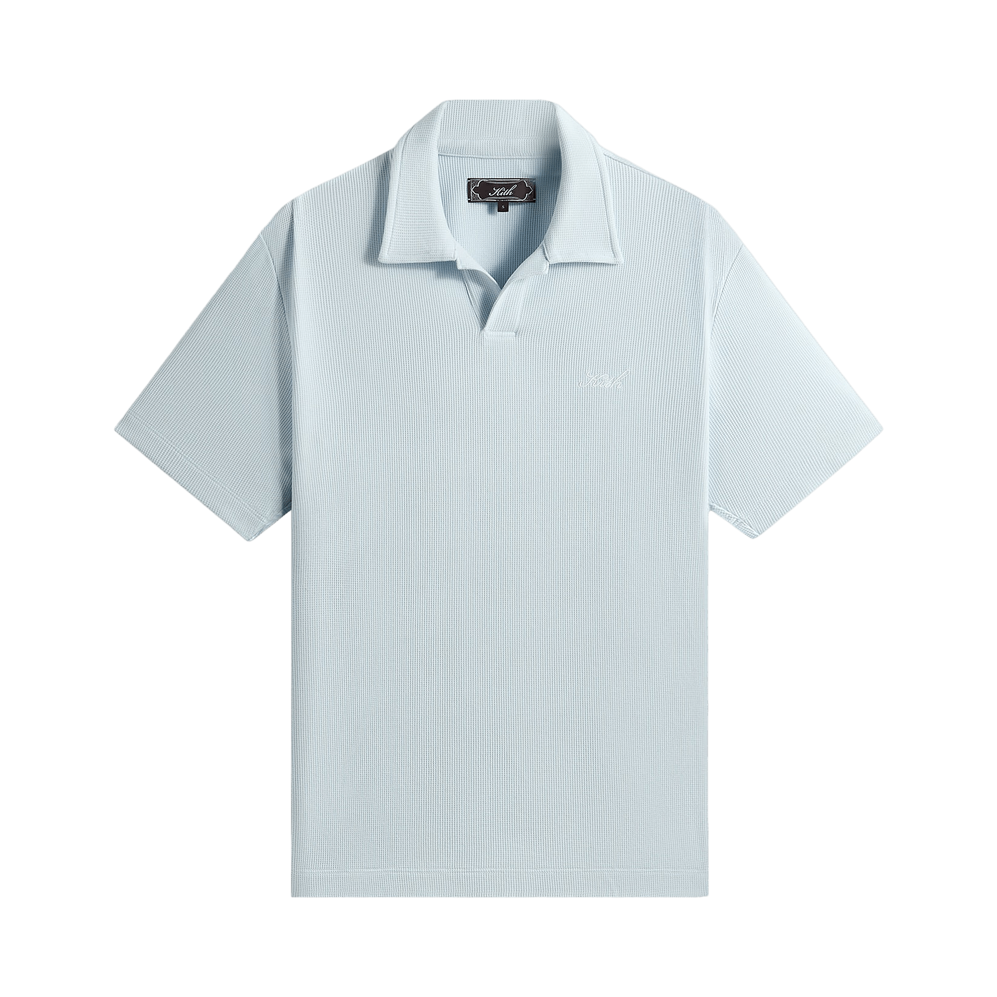 Kith Micro Waffle Drew Polo 'Light Indigo'