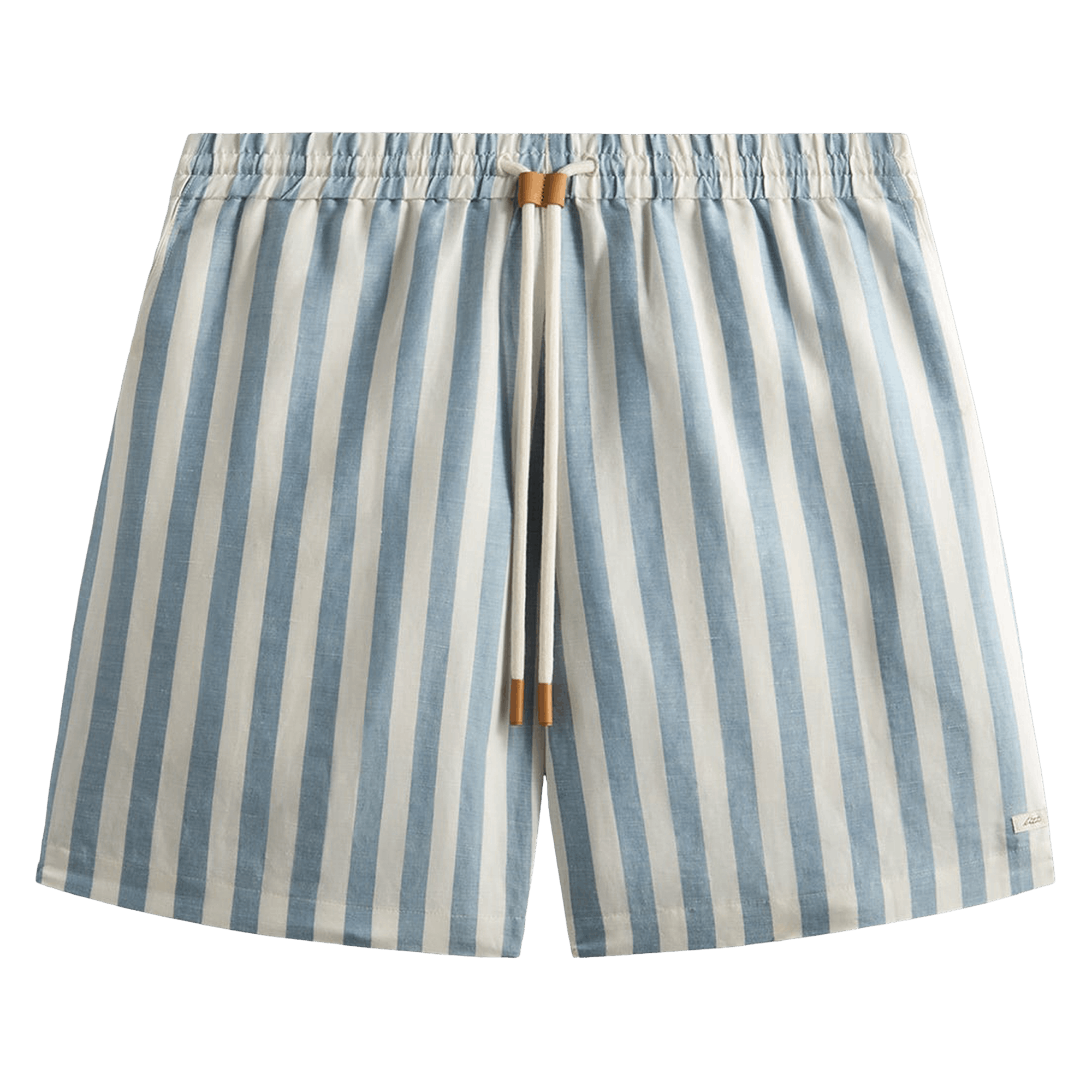 Kith Spun Silk Linen Stripe Kellen Short 'Light Indigo'