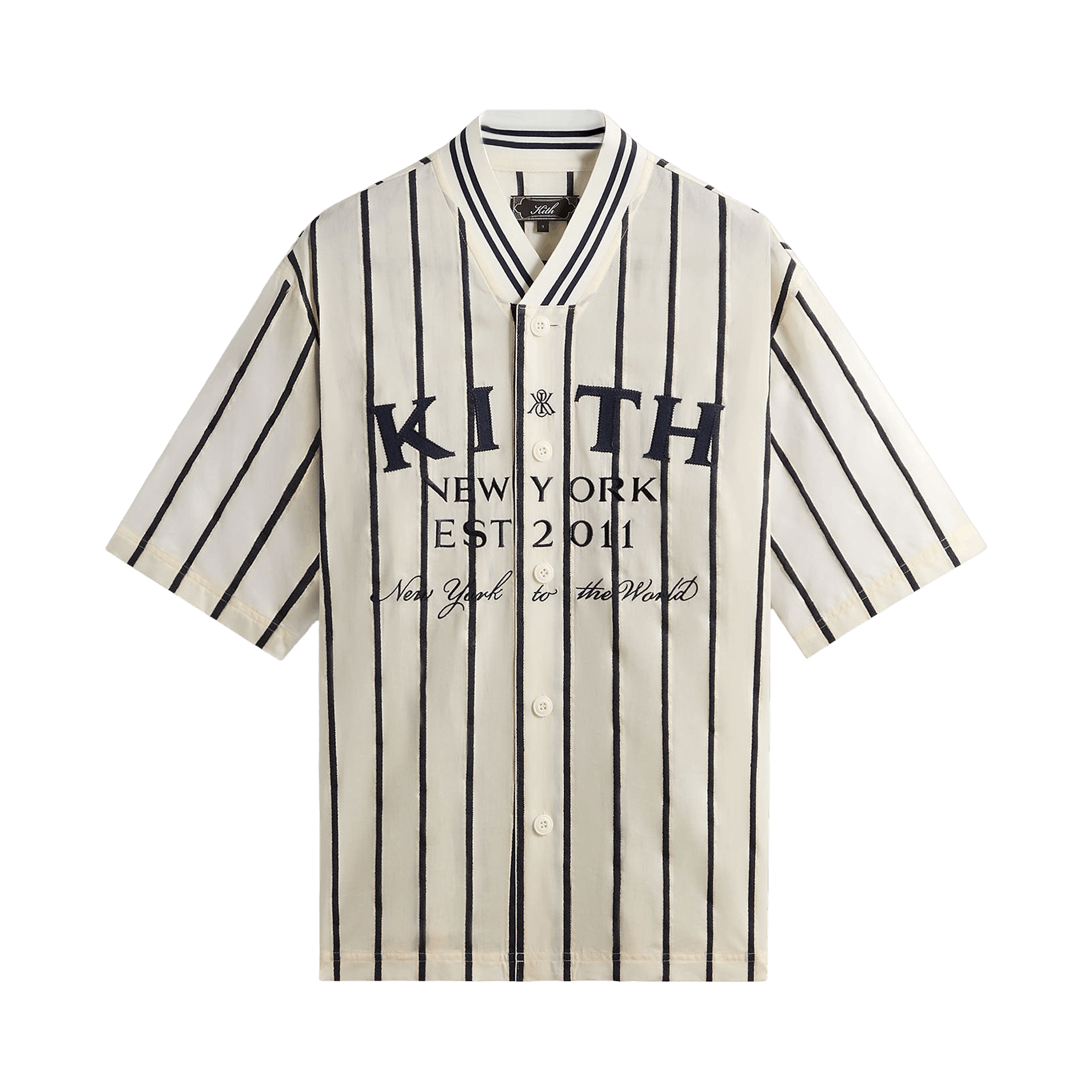 Kith Silk Linen Chenille Stripe Pacey Shirt 'Sandrift'