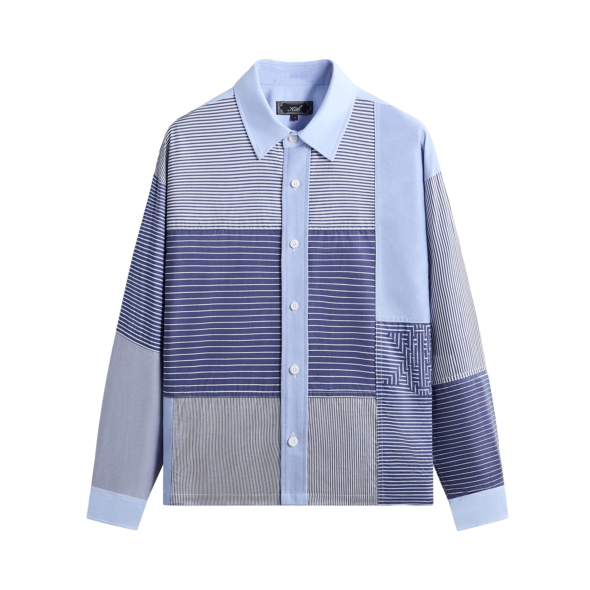 Kith Poplin Stripe Henson Shirt 'Darkshore'
