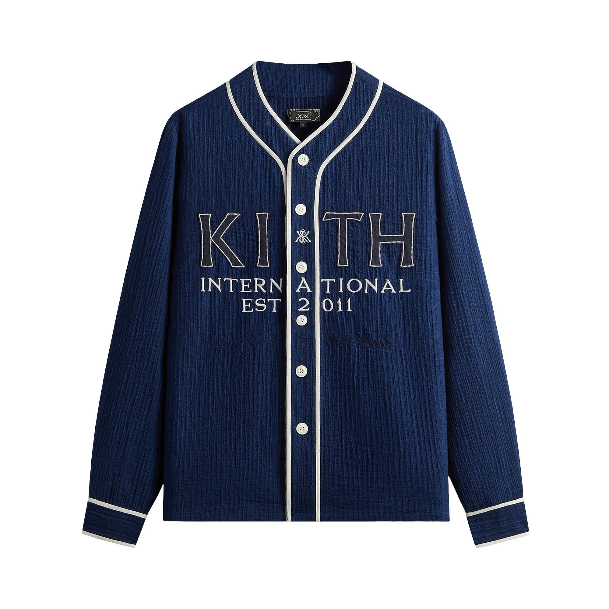 Kith Indigo Seersucker Daley Shirt 'Dark Indigo'