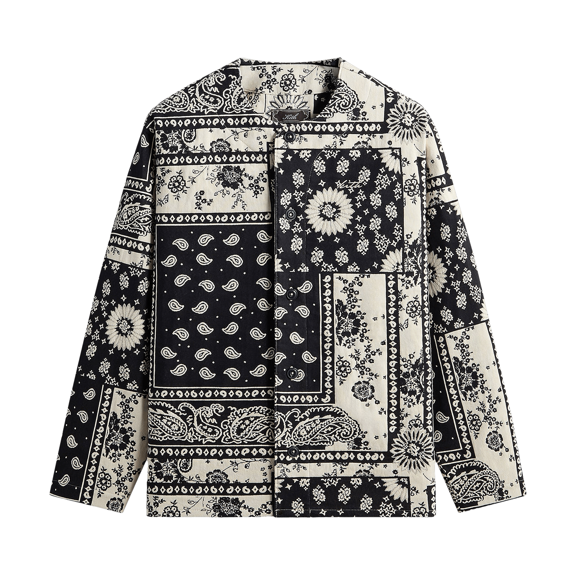 Kith Bandana Jacquard Long Sleeve Willis Shirt 'Nocturnal'