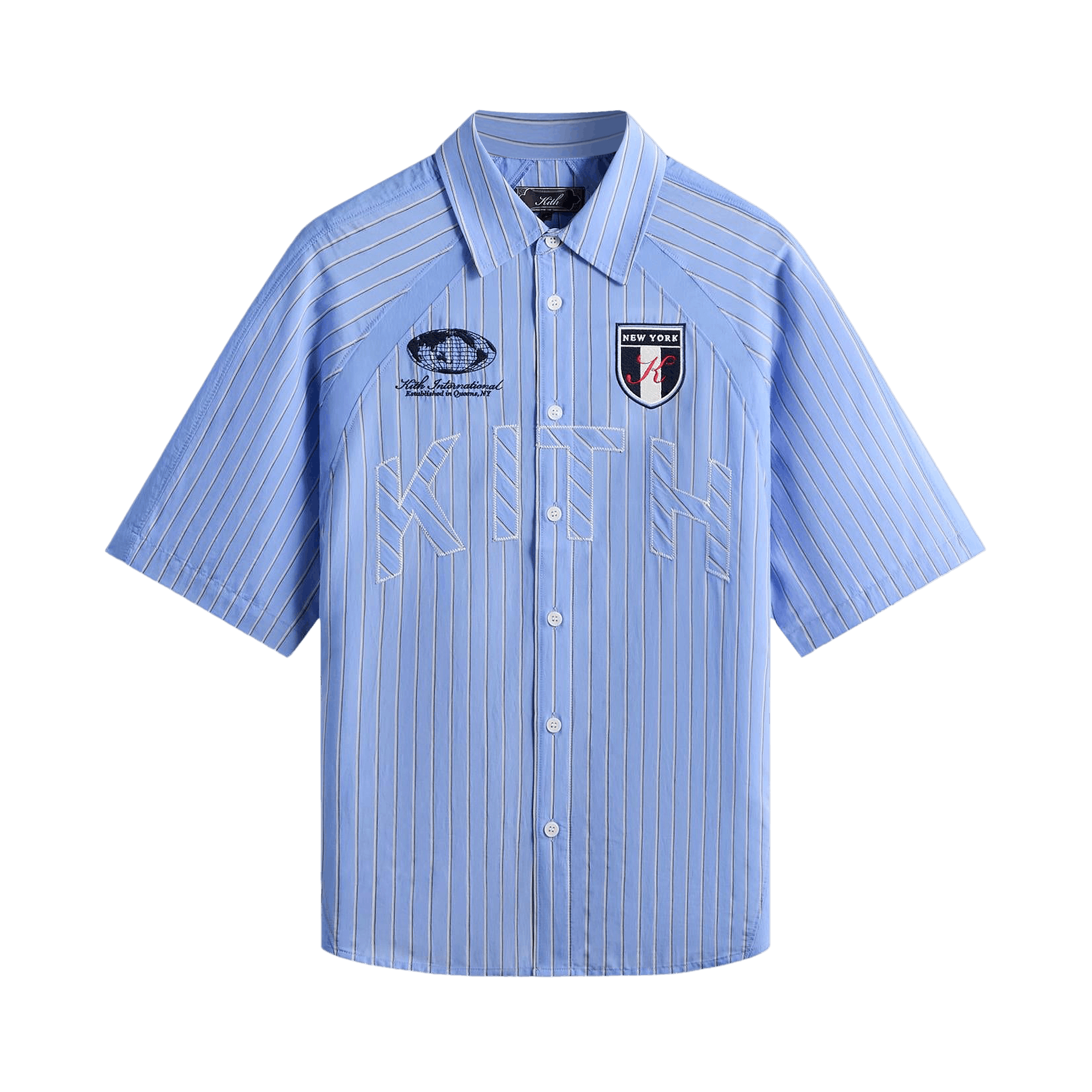 Kith Striped Poplin Shelton Shirt 'Bliss'