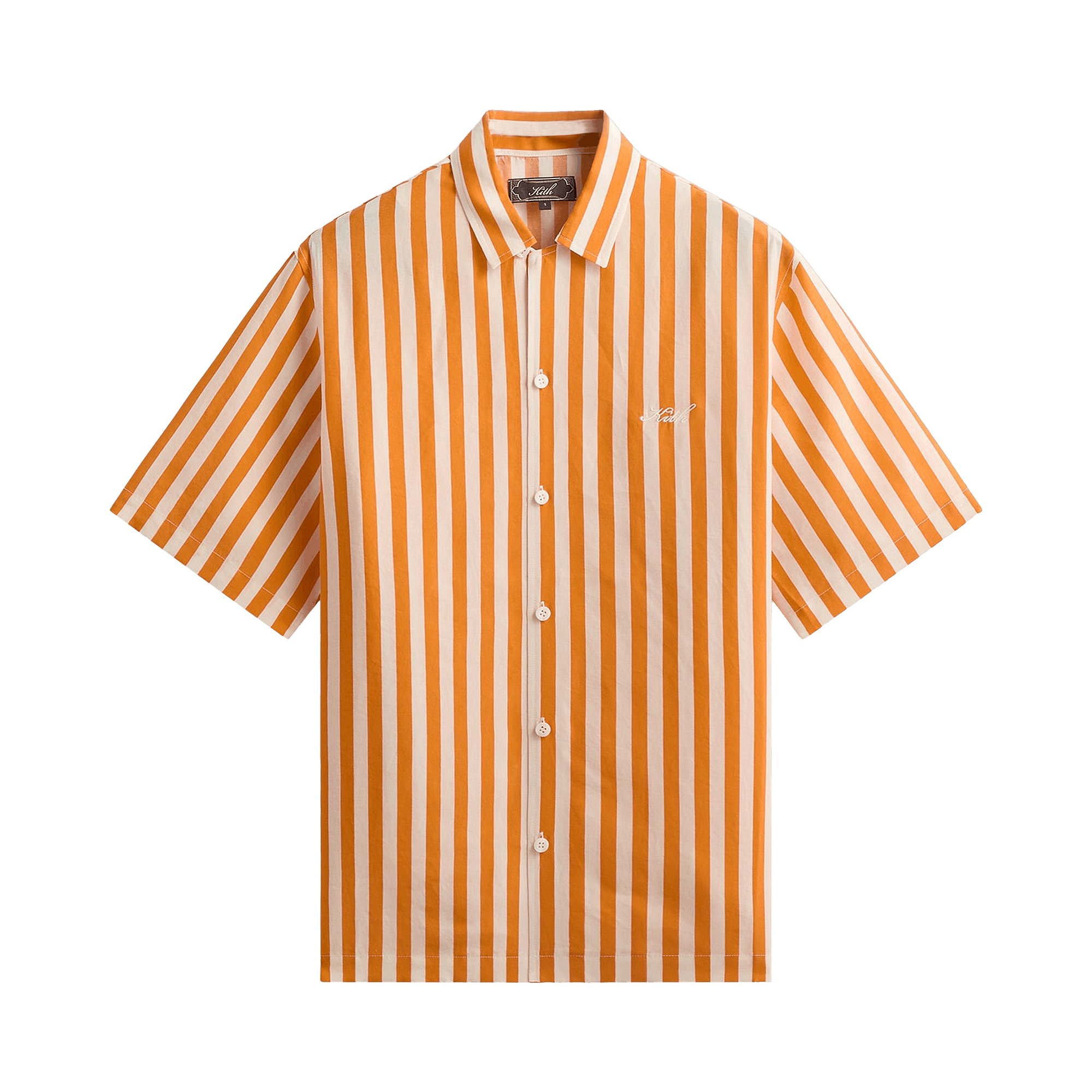 Kith Striped Thompson Camp Collar Shirt 'Tiger'