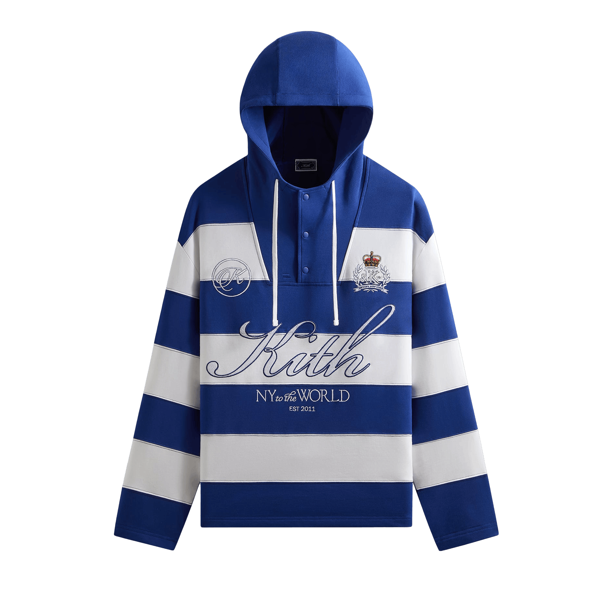 Kith Compact Fleece Striped Caleb Anorak Hoodie 'Layer'