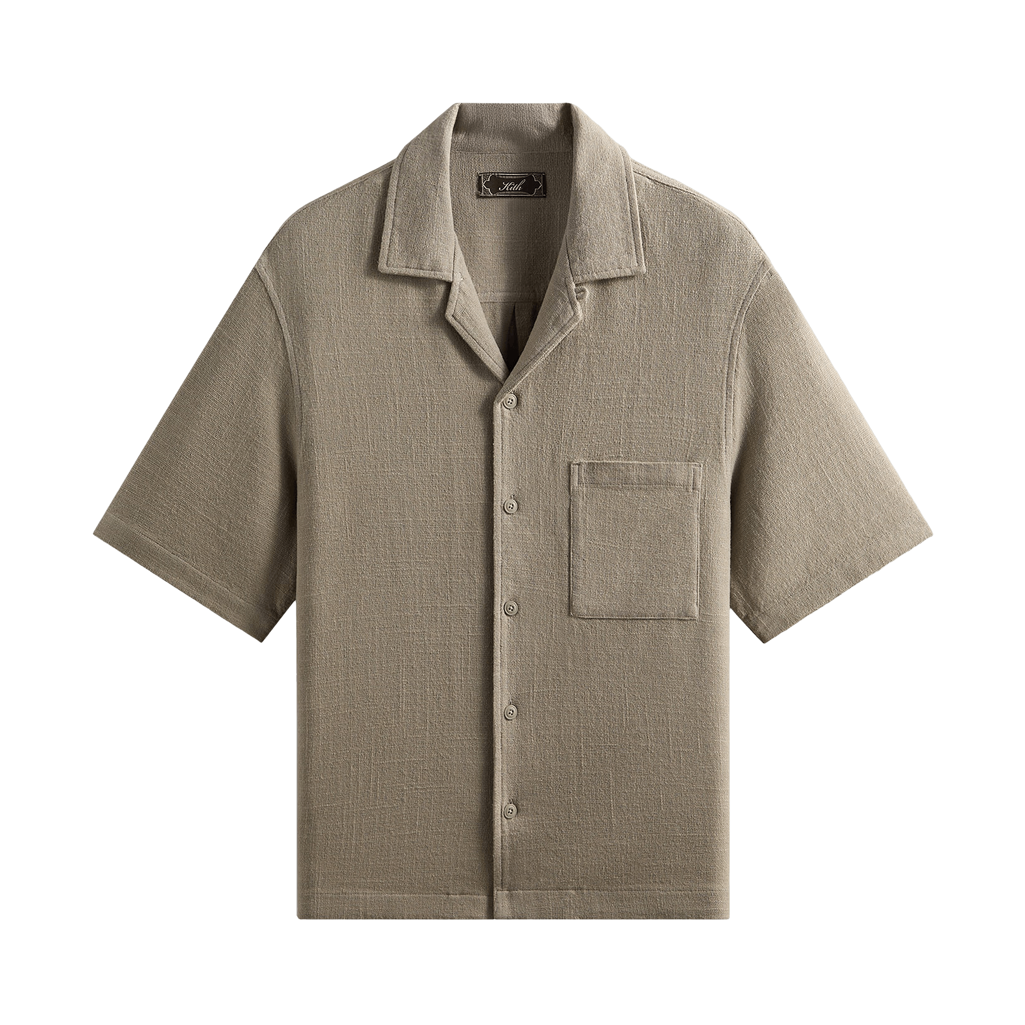 Kith Soft Woven Cropped Beckham Camp Collar Shirt 'Folly'
