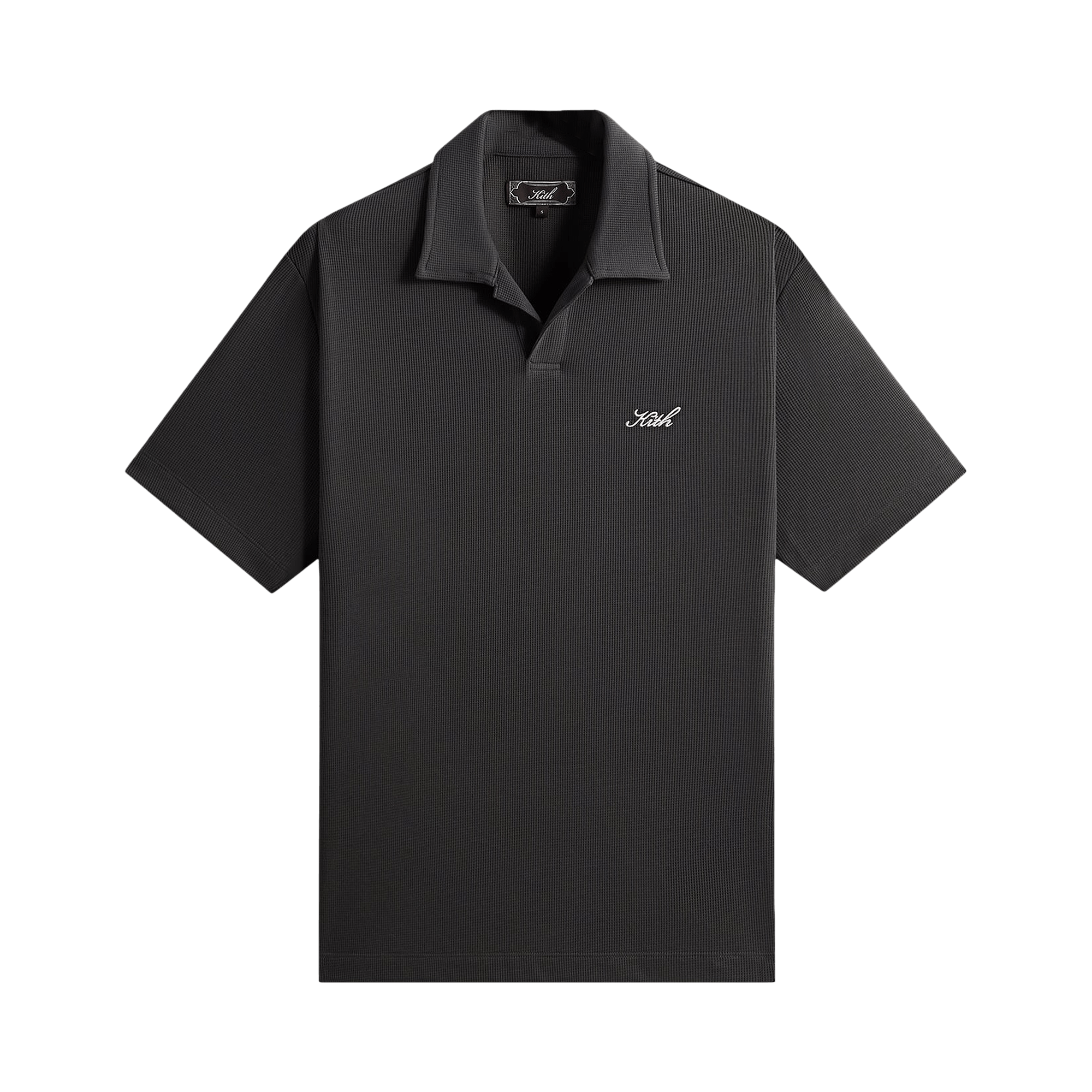 Kith Micro Waffle Drew Polo 'Carbon'