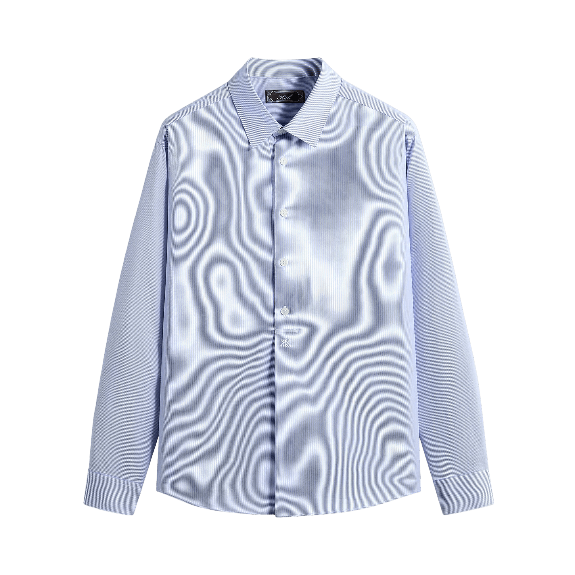 Kith Textured Microstripe Ian Popover Shirt 'Marina'