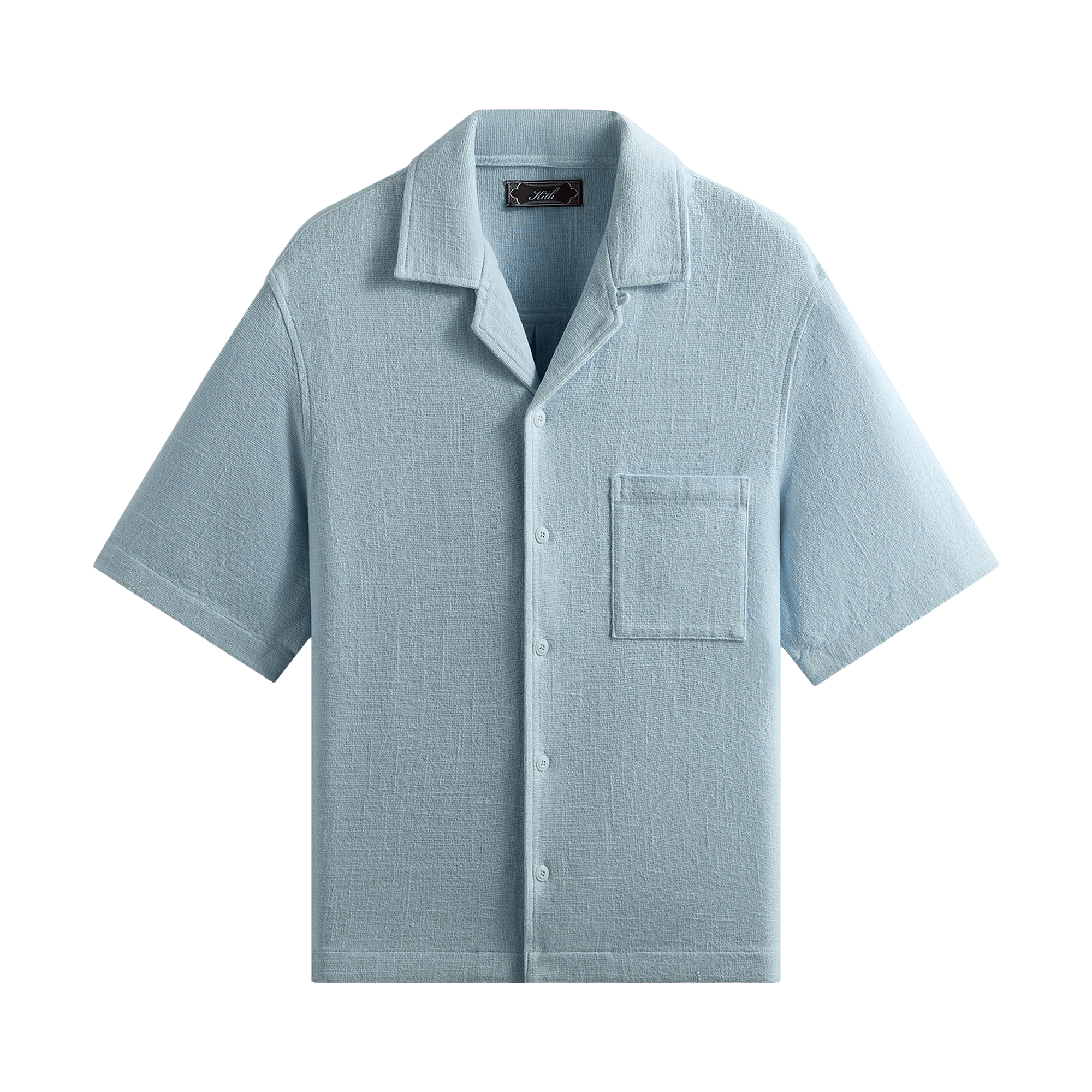 Kith Soft Woven Cropped Beckham Camp Collar Shirt 'Light Indigo'