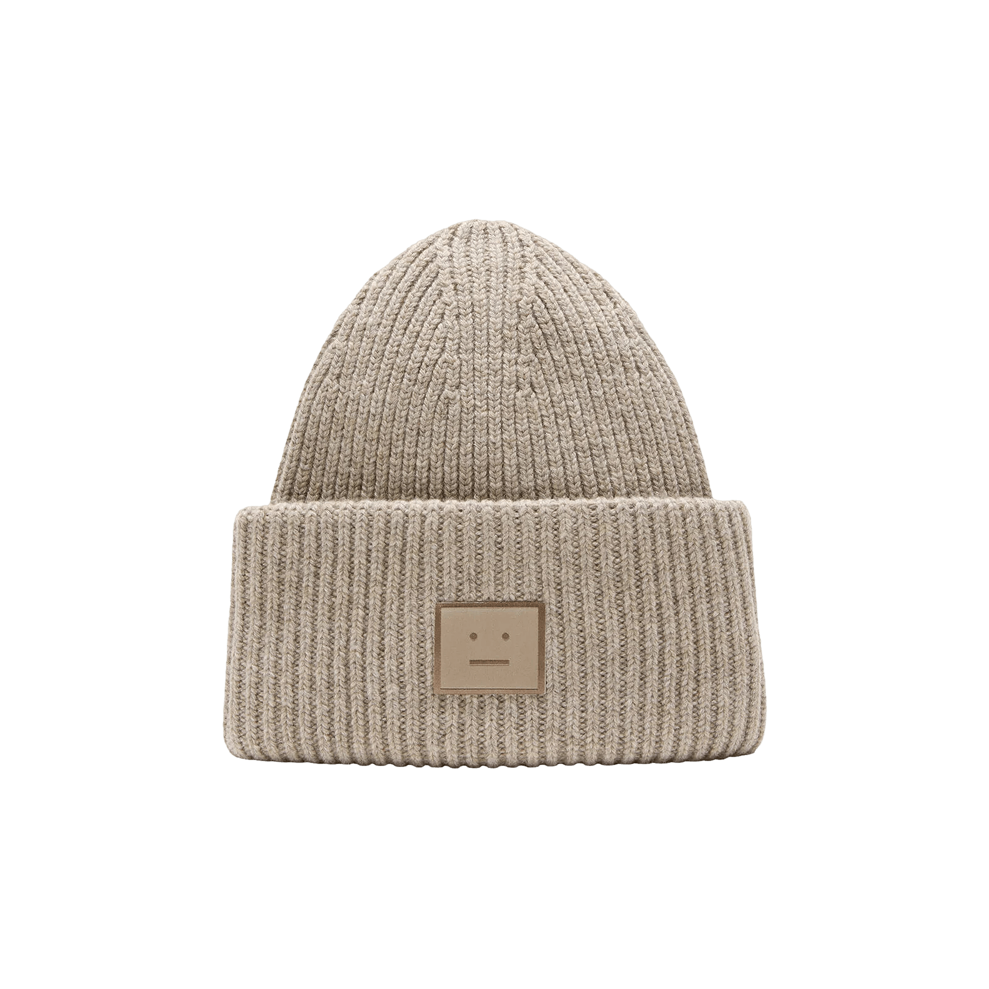 Acne Studios Large Face Logo Beanie 'Greige Melange'