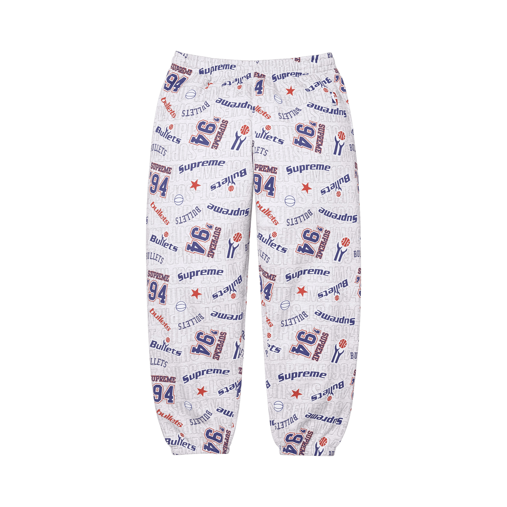Supreme x Mitchell & Ness Teams Sweatpant 'Ash Grey'