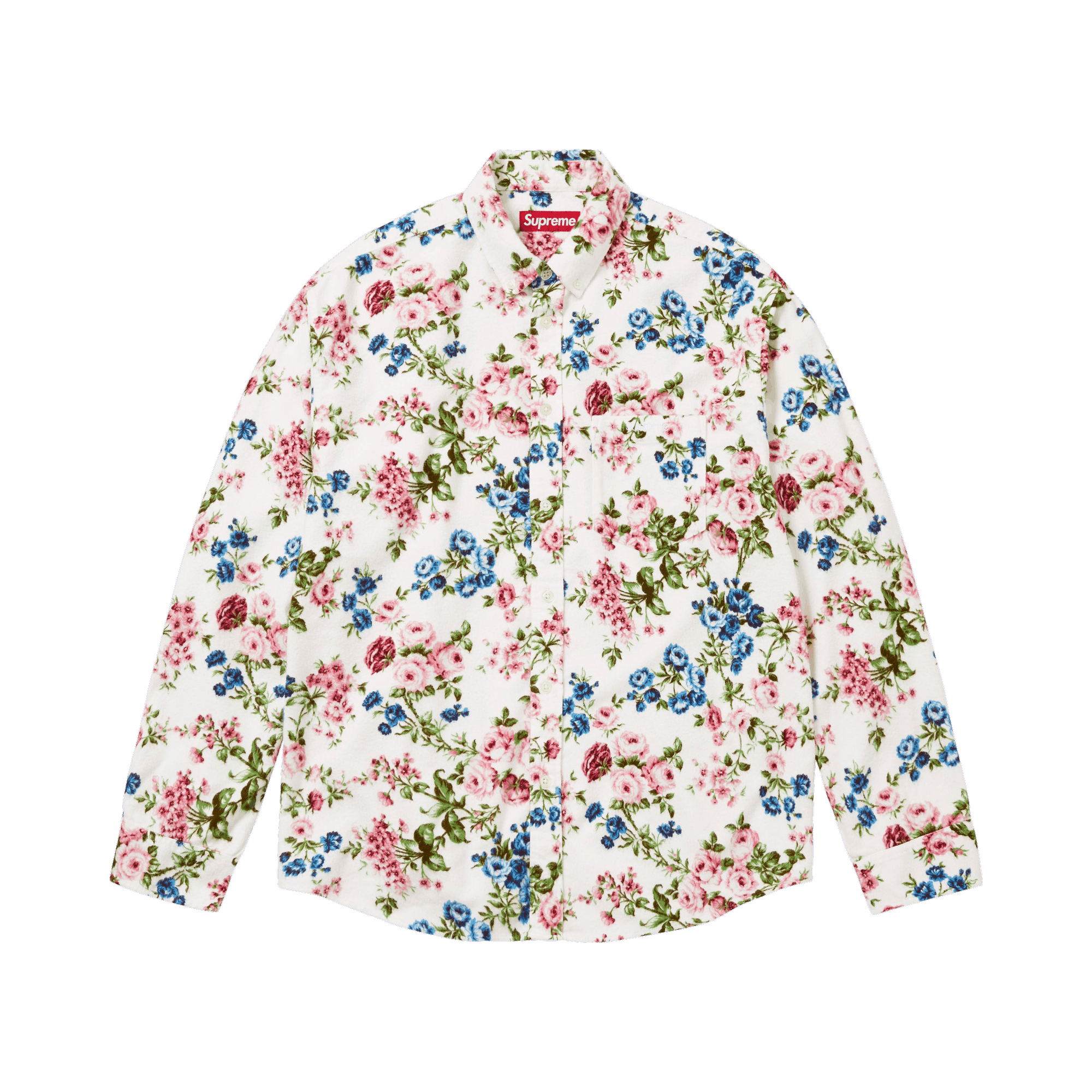 Supreme Floral Flannel Shirt 'White'