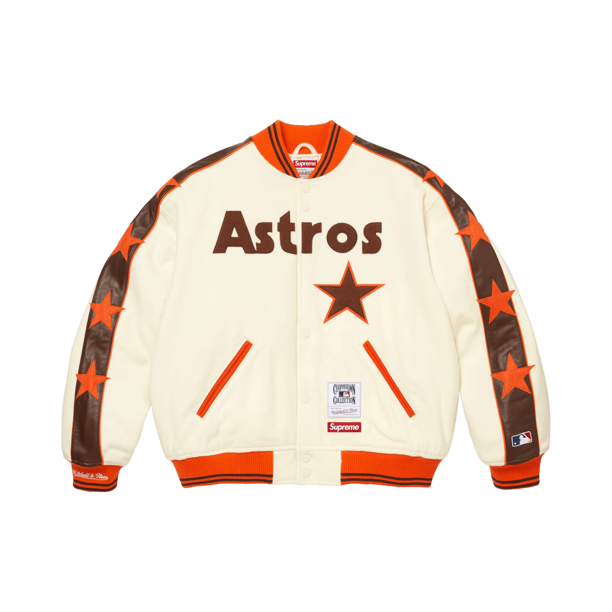 Supreme x Mitchell & Ness Teams Varsity Jacket 'White'