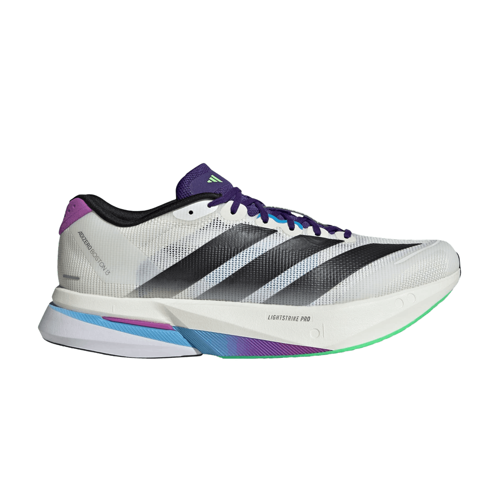 adidas Adizero Boston 13 'Core White Core Black Lime Burst'