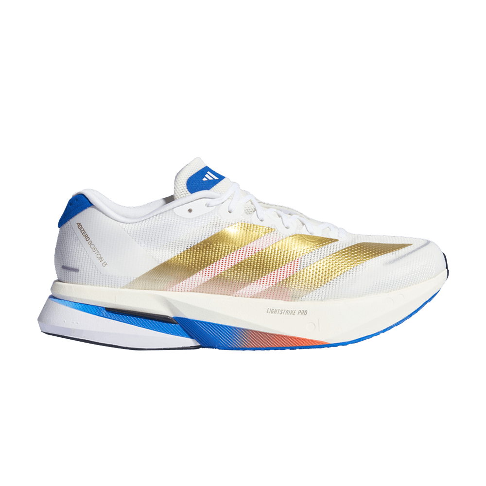 adidas Adizero Boston 13 'Footwear White Gold Metallic Royal Blue'