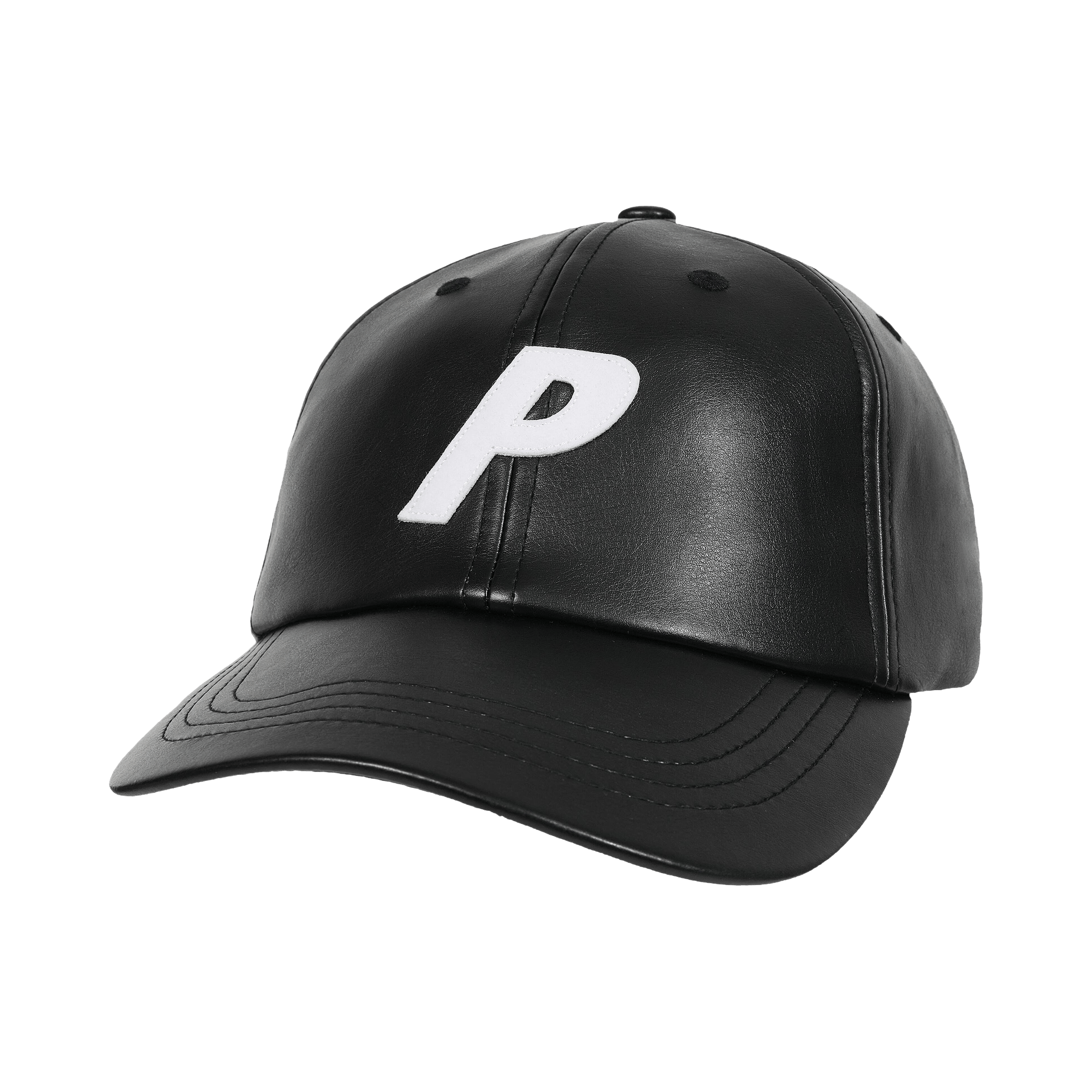 Palace Faux Leather P 6-Panel 'Black'