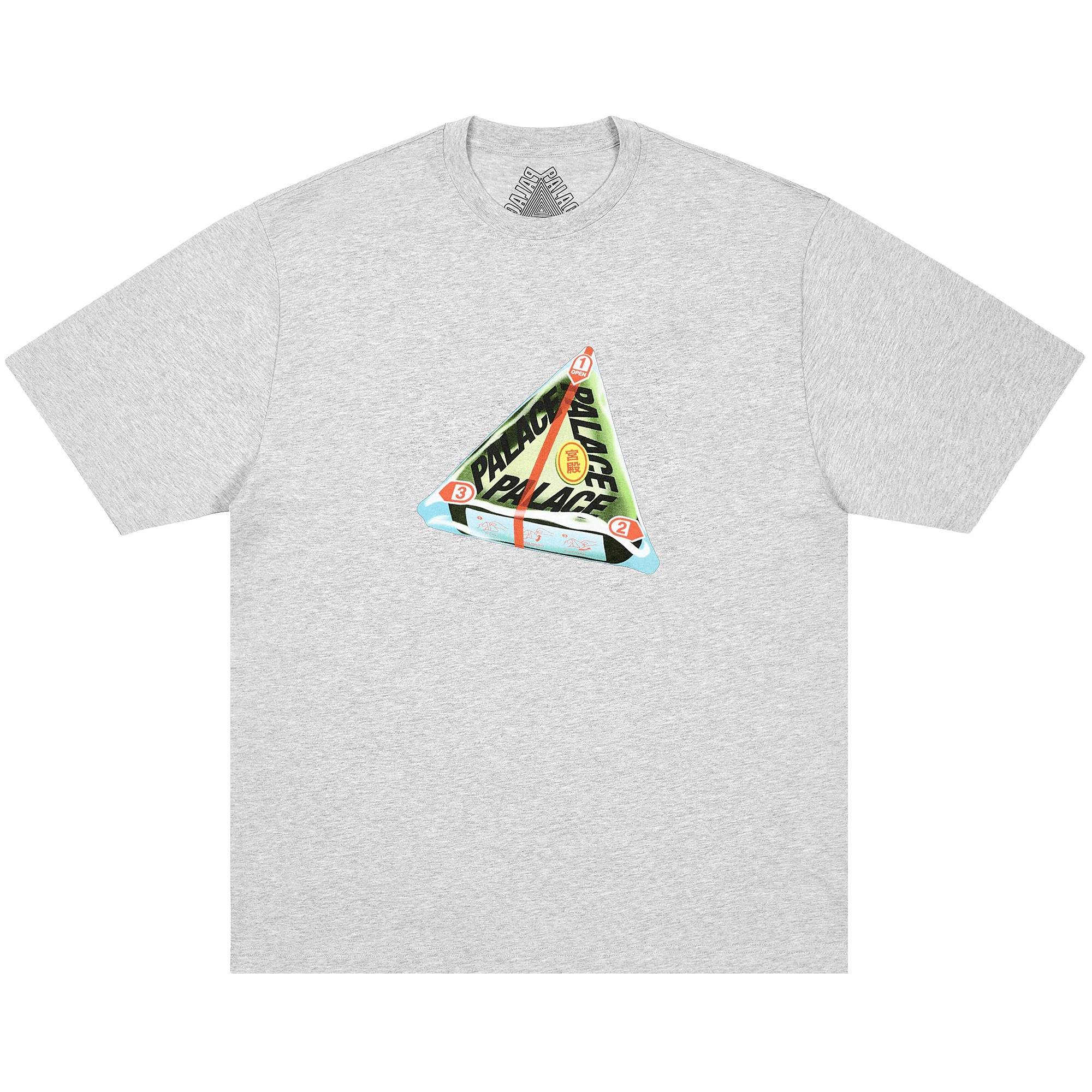 Palace Tri-Onigiri T-Shirt 'Grey Marl'