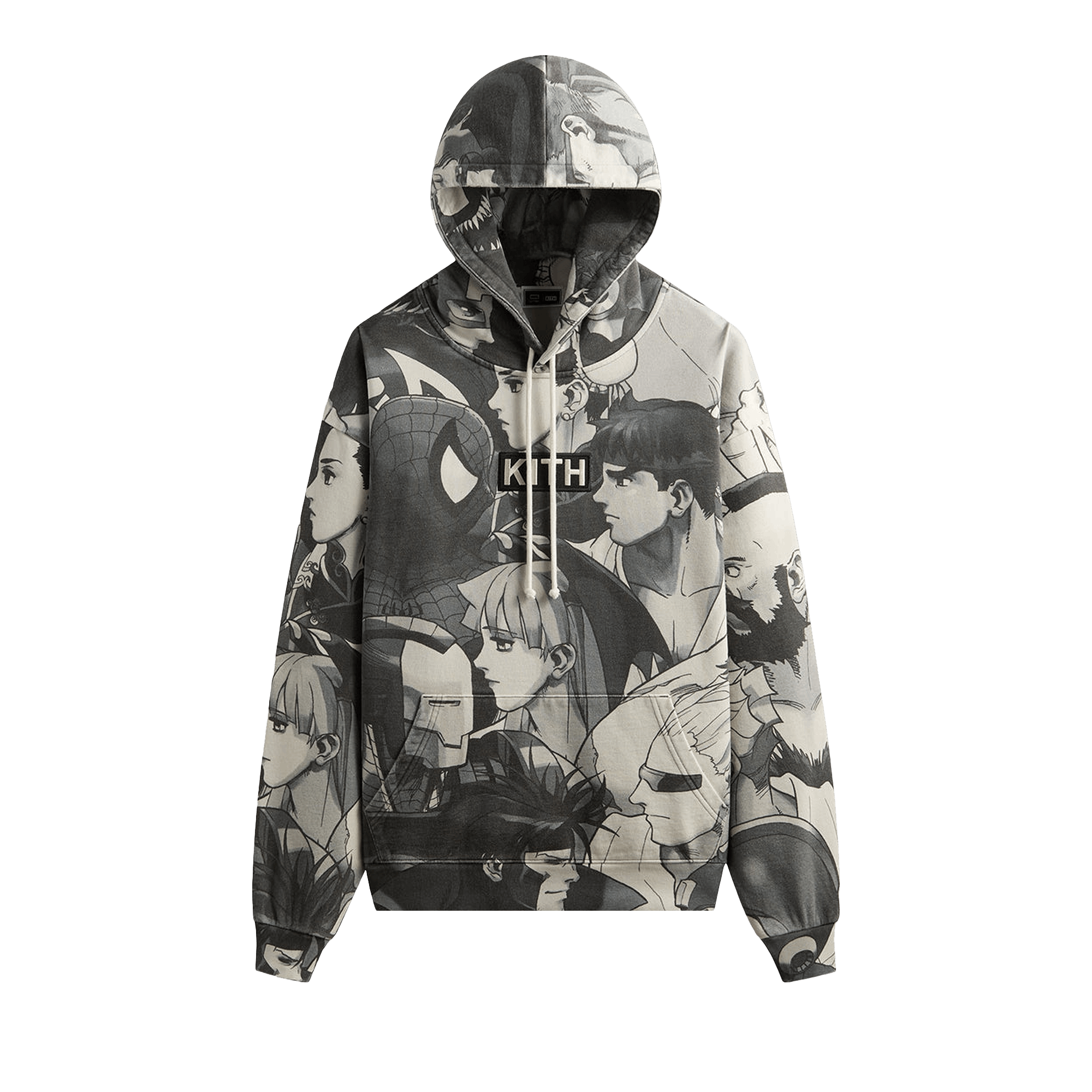Kith x Marvel vs. Capcom Fighter All-Over Printed Vintage Nelson Hoodie 'Sandrift'
