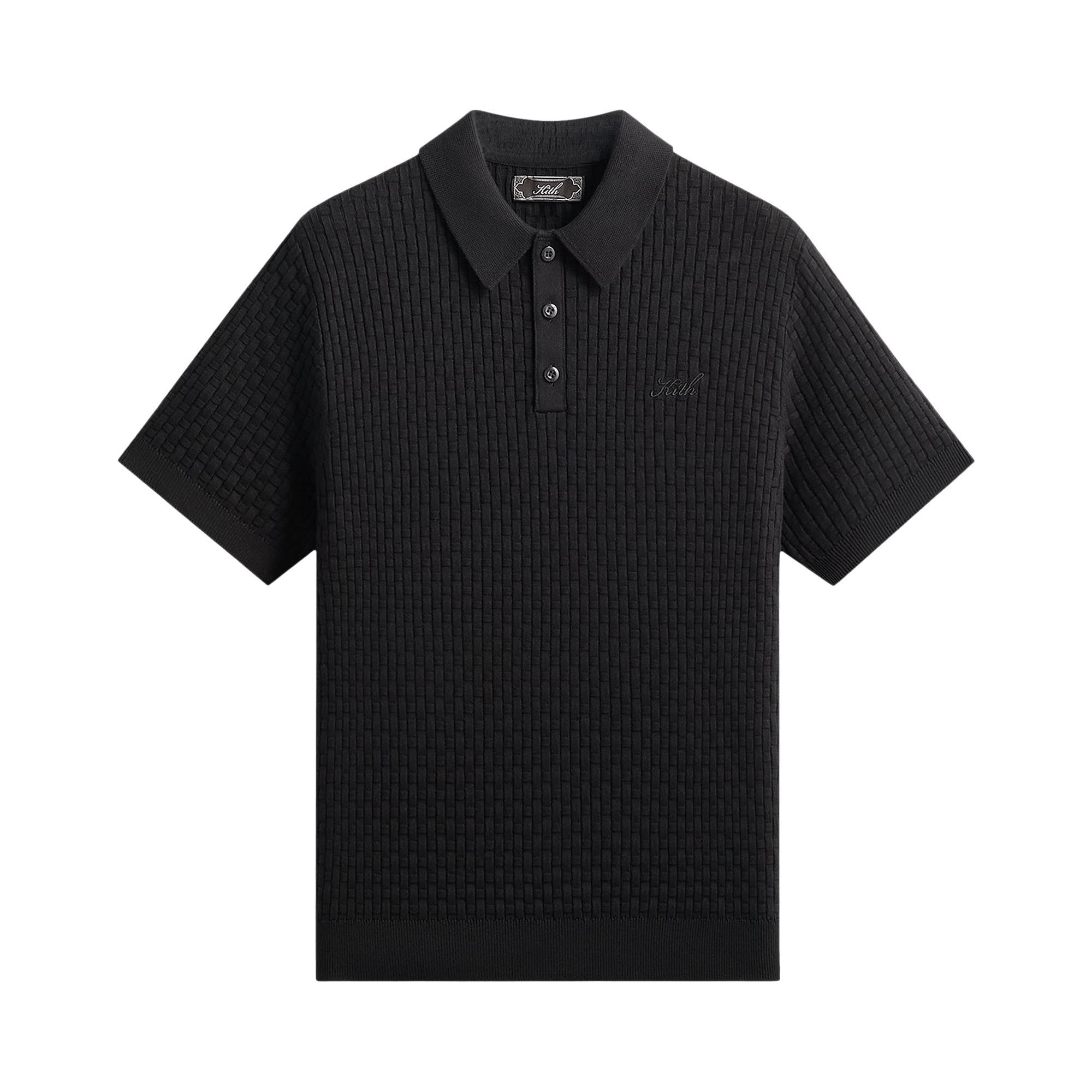 Kith Basket Weave Tilden Polo 'Black'