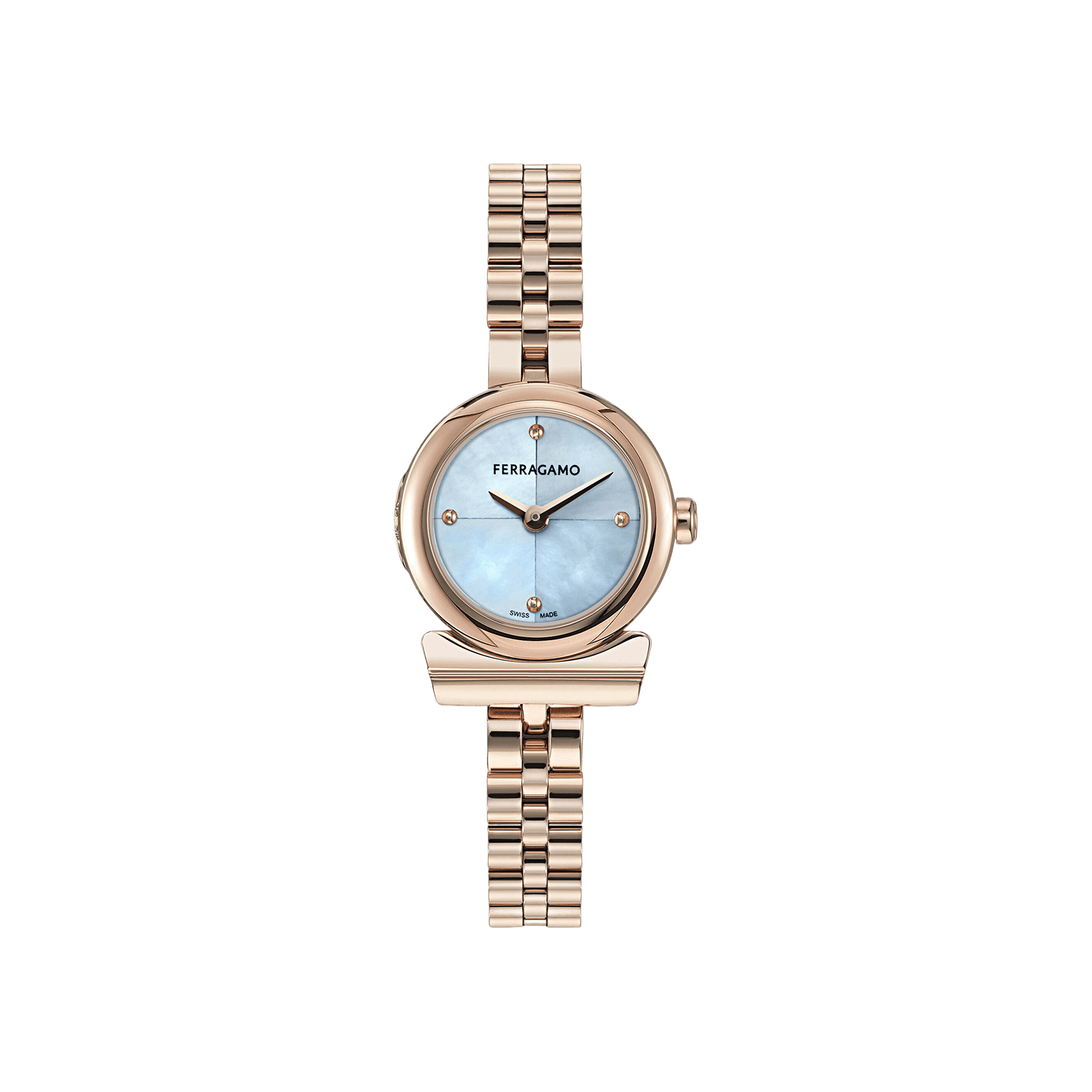 Ferragamo Gancini Bracelet Watch 'Rose Gold'