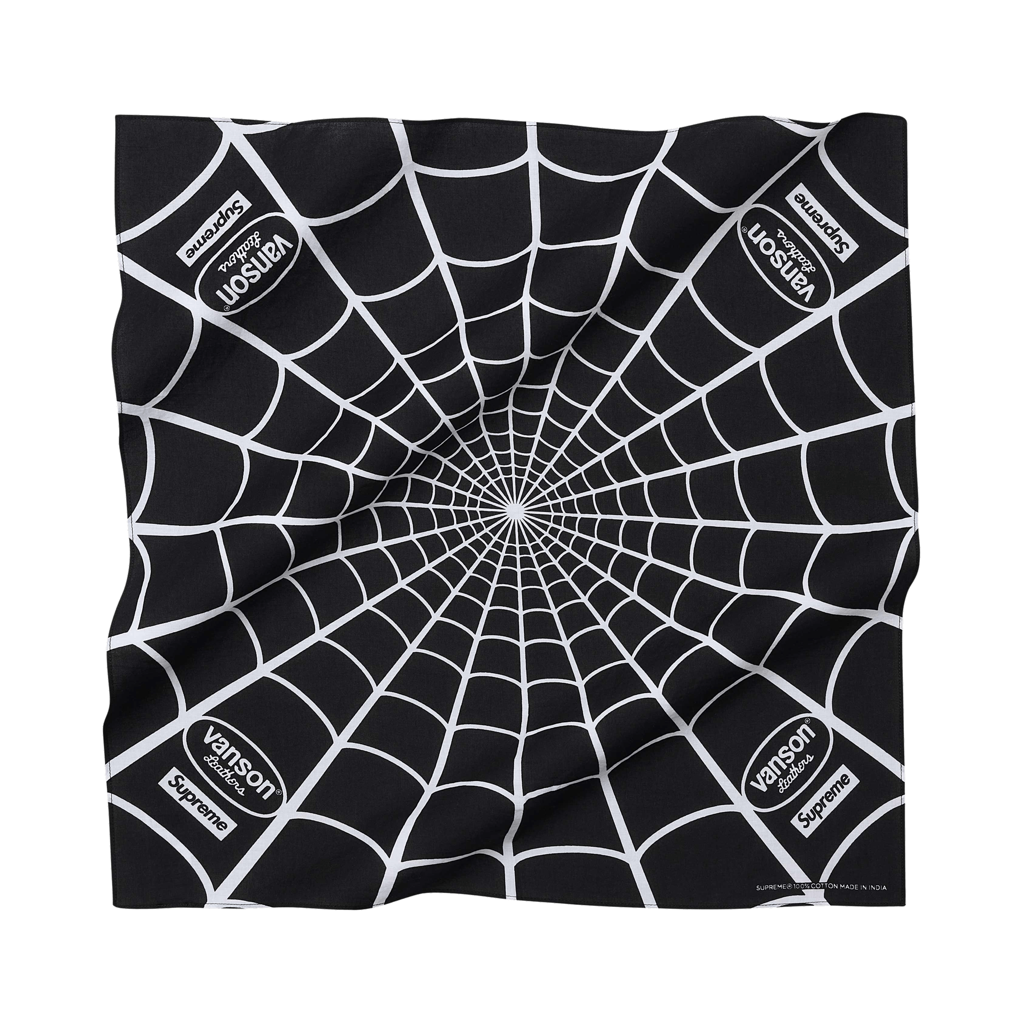 Supreme x Vanson Leathers Spider-Man Bandana 'Black'