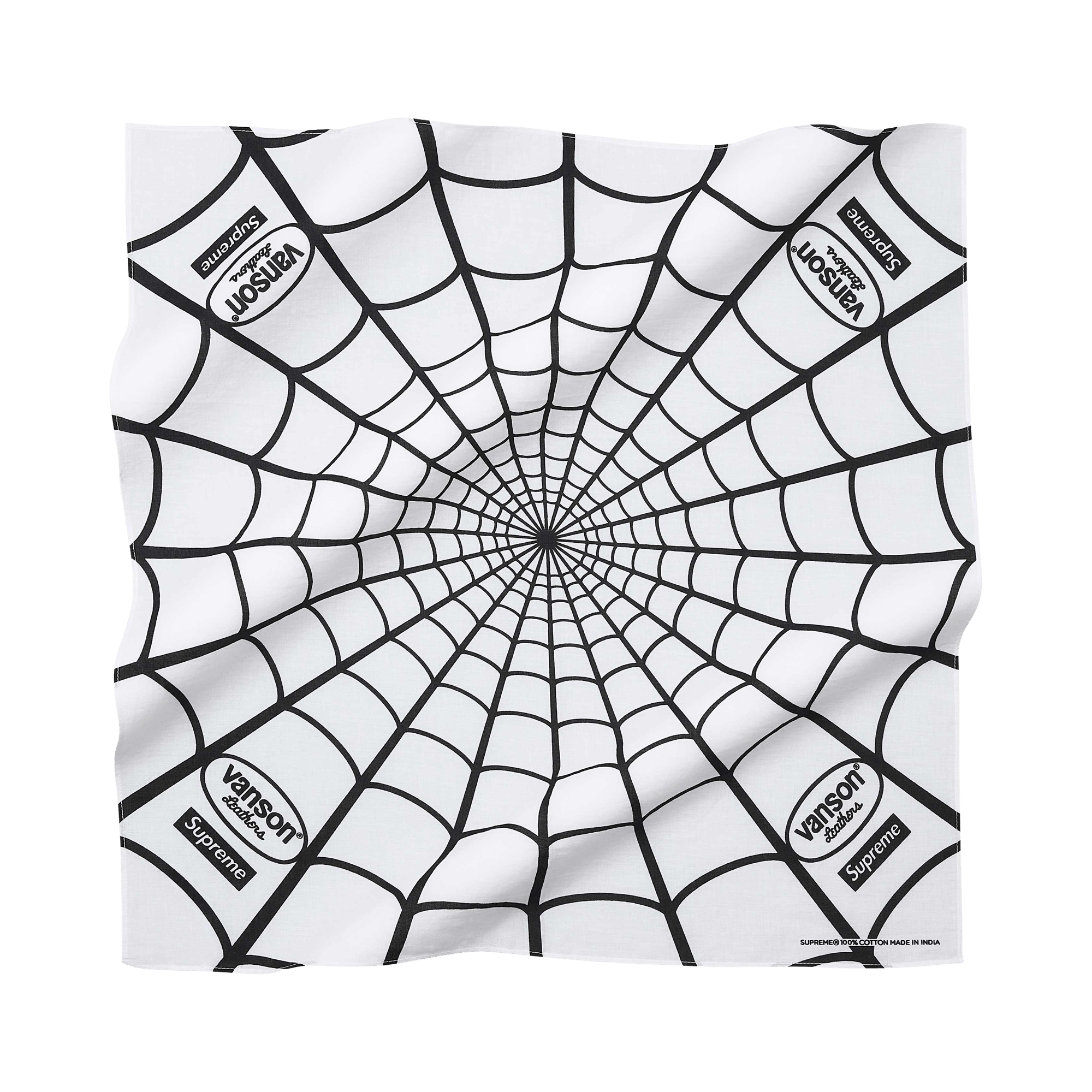 Supreme x Vanson Leathers Spider-Man Bandana 'White'