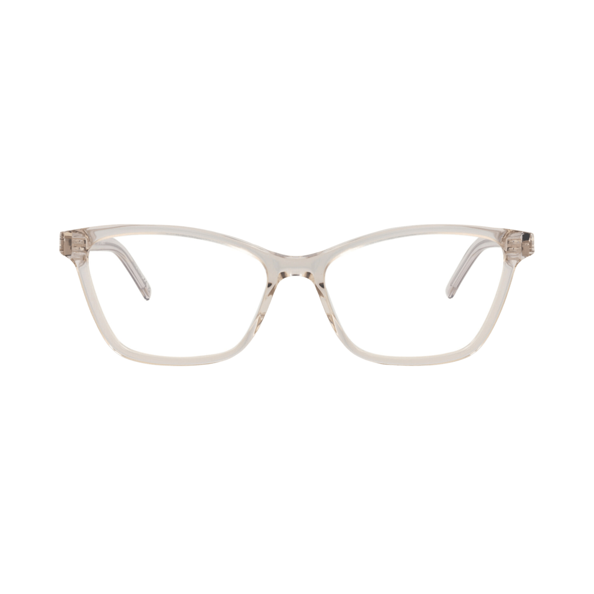 Saint Laurent Cat Eye-Frame Recycled Acetate Optical Frames 'Nude/Transparent'