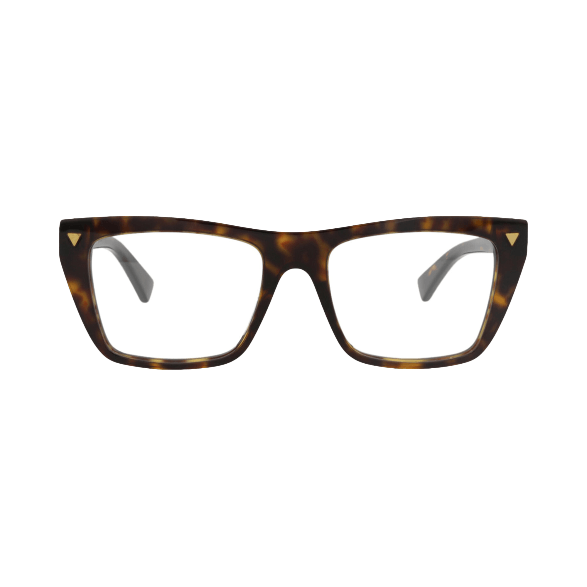 Bottega Veneta Square-Frame Recycled Acetate Optical Frames 'Havana/Transparent'