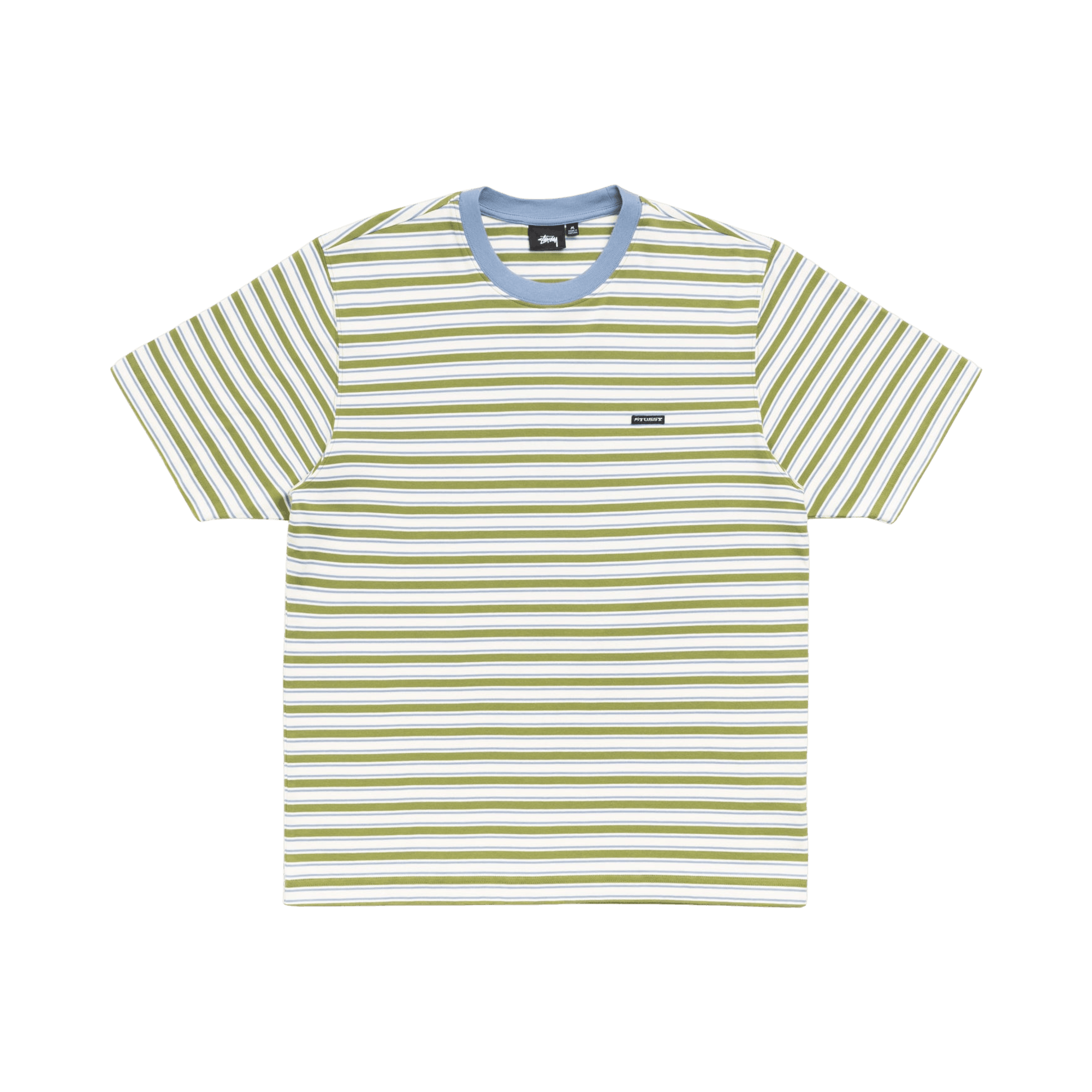 Stussy Beach Stripe Tee 'Moss'