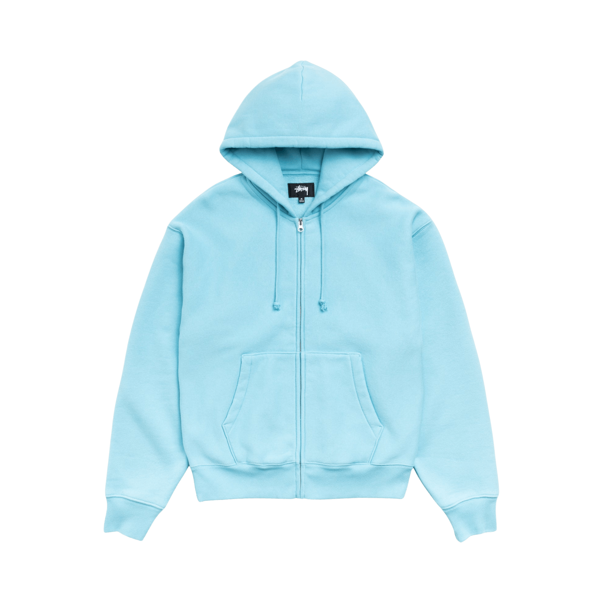 Stussy Cursive Applique Zip Hoodie 'Aqua'