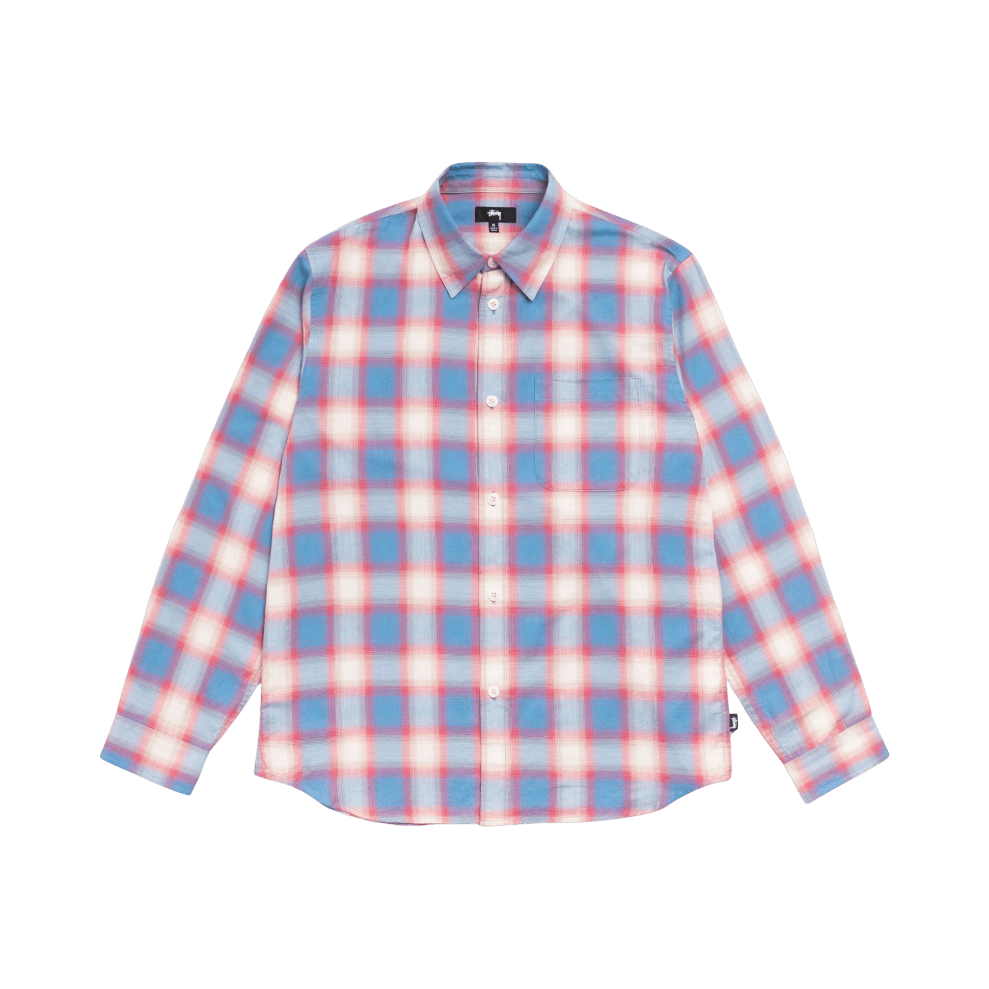 Stussy Beach Ombre Plaid Shirt 'Blue'