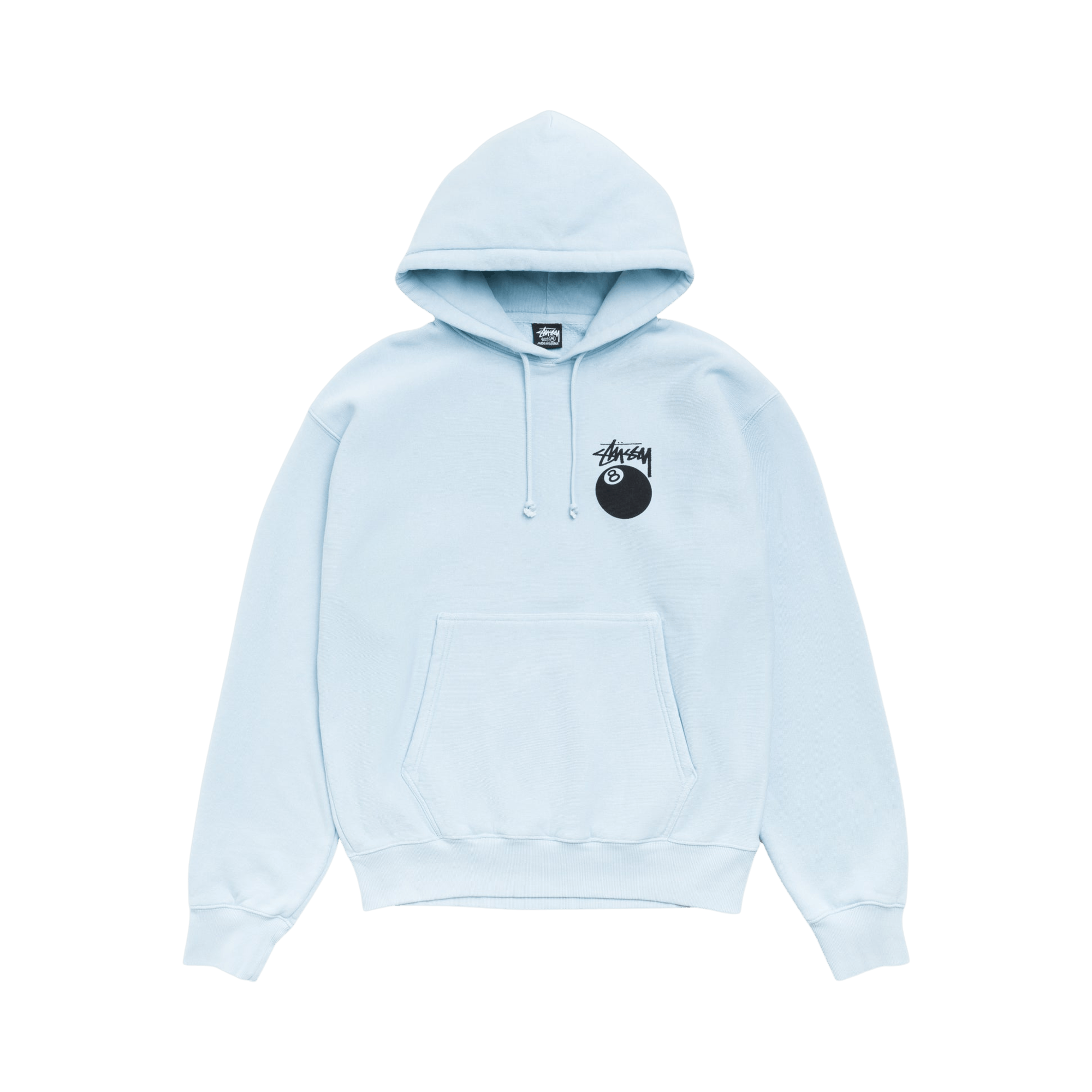 Stussy 8 Ball Hoodie Garment Dyed 'Sky Blue'