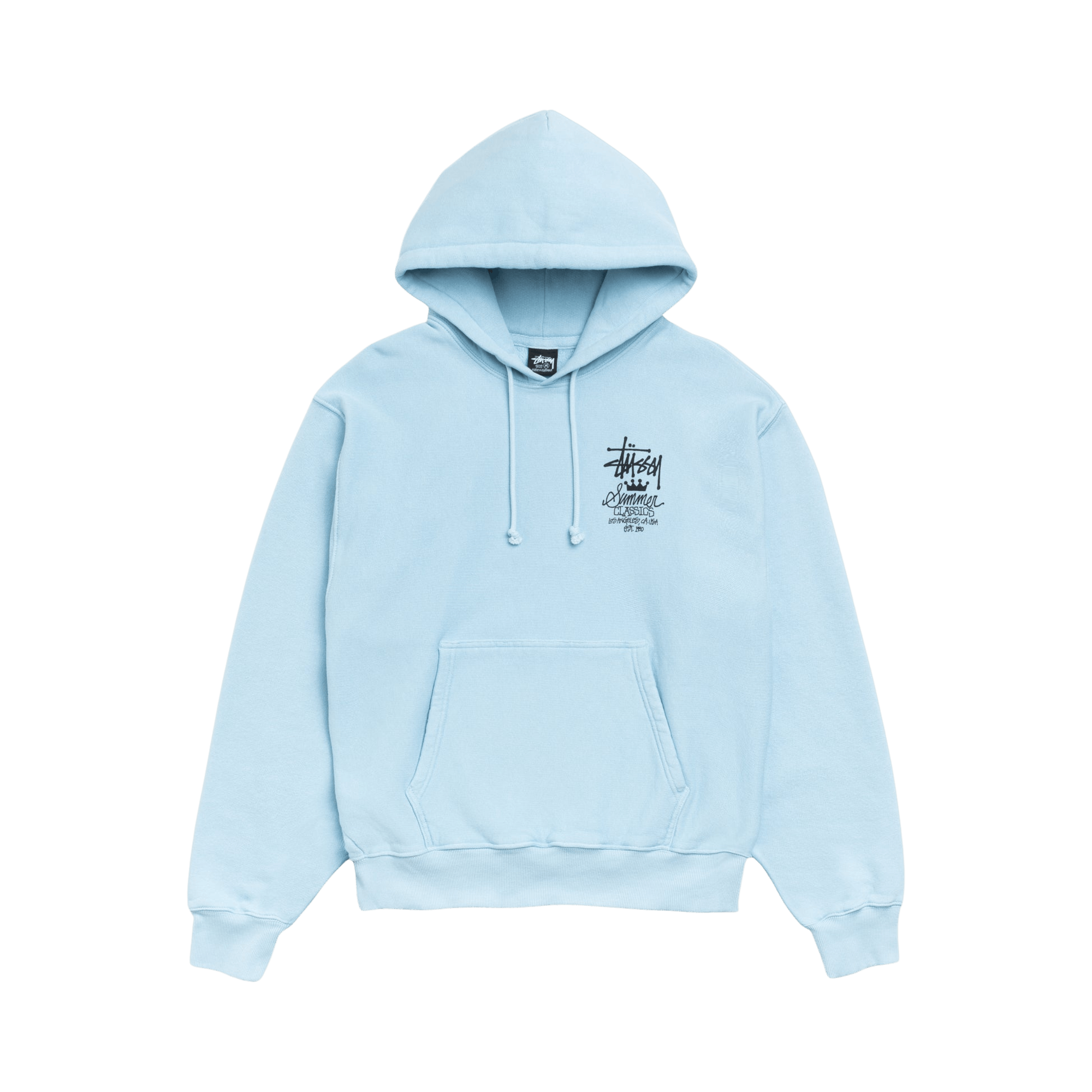 Stussy Summer Classics Hoodie Garment Dyed 'Sky Blue'