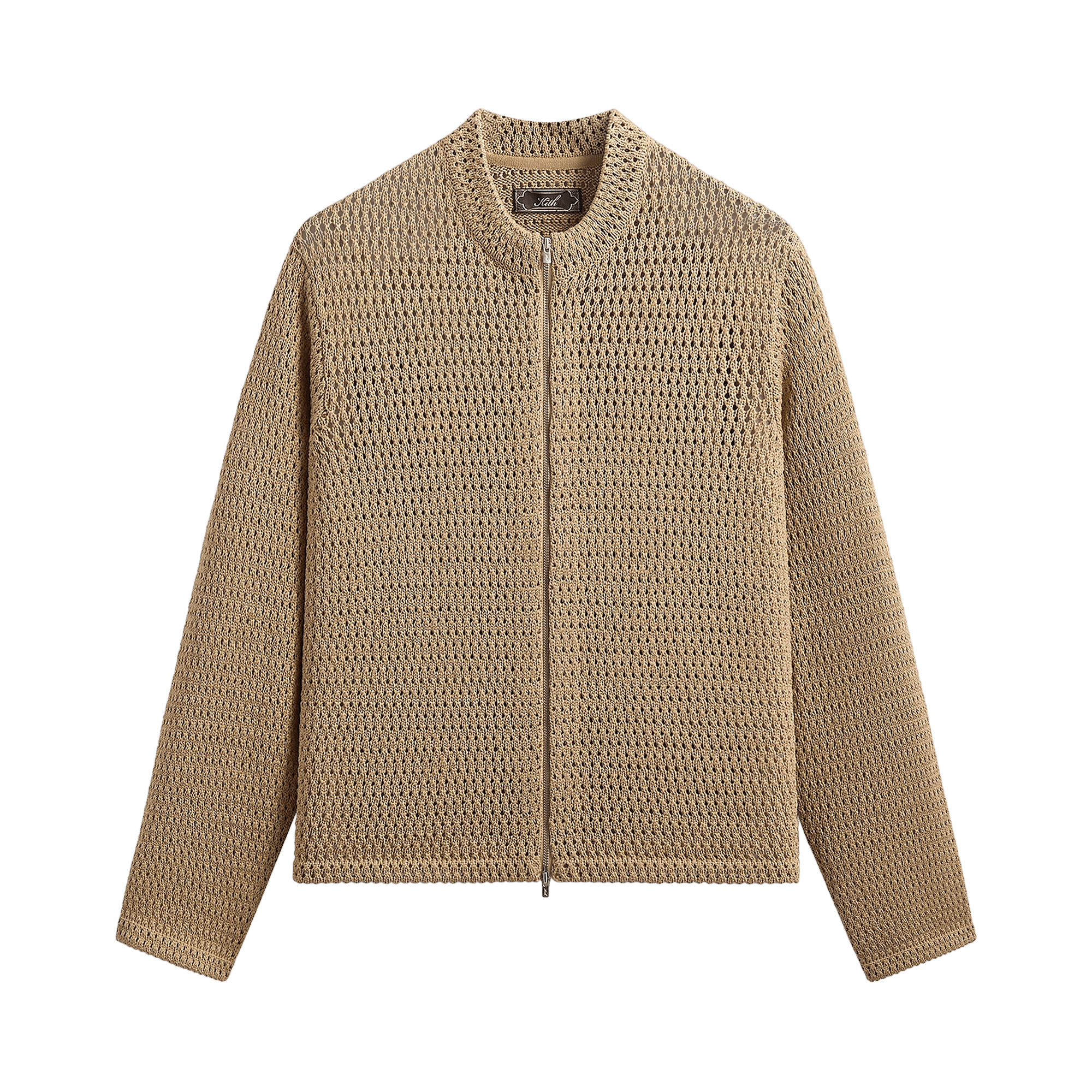 Kith Crochet Luke Zip Front Sweater 'Durum'