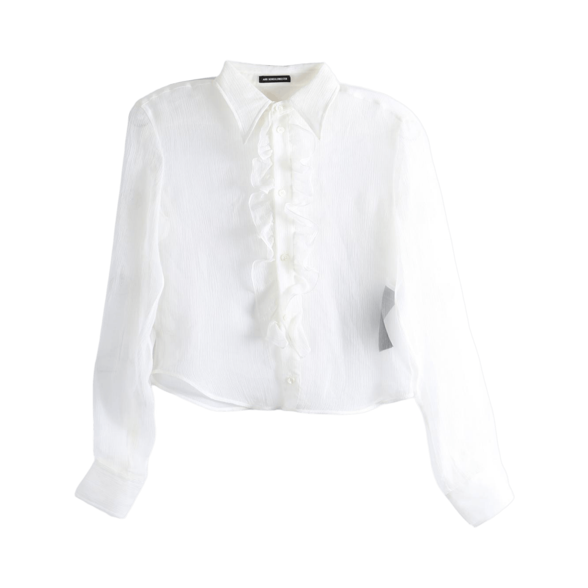 Ann Demeulemeester Erma Slim Fit Ruffled Shirt 'Natural White'