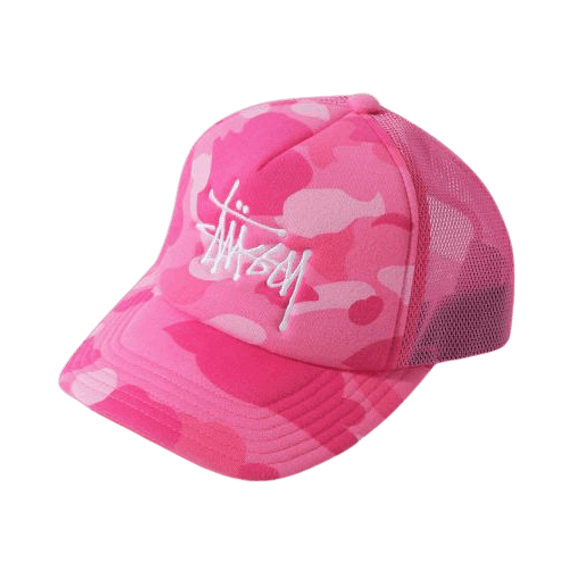 Stussy x BAPE Trucker Cap 'Pink'