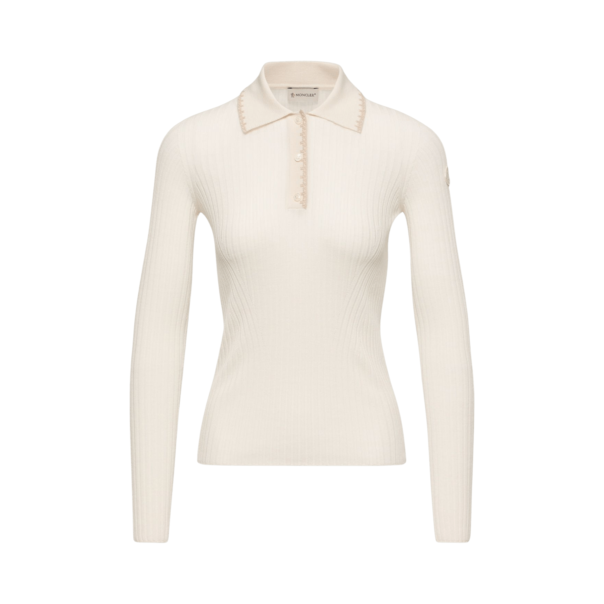 Moncler Long-Sleeve Polo 'Light Beige'