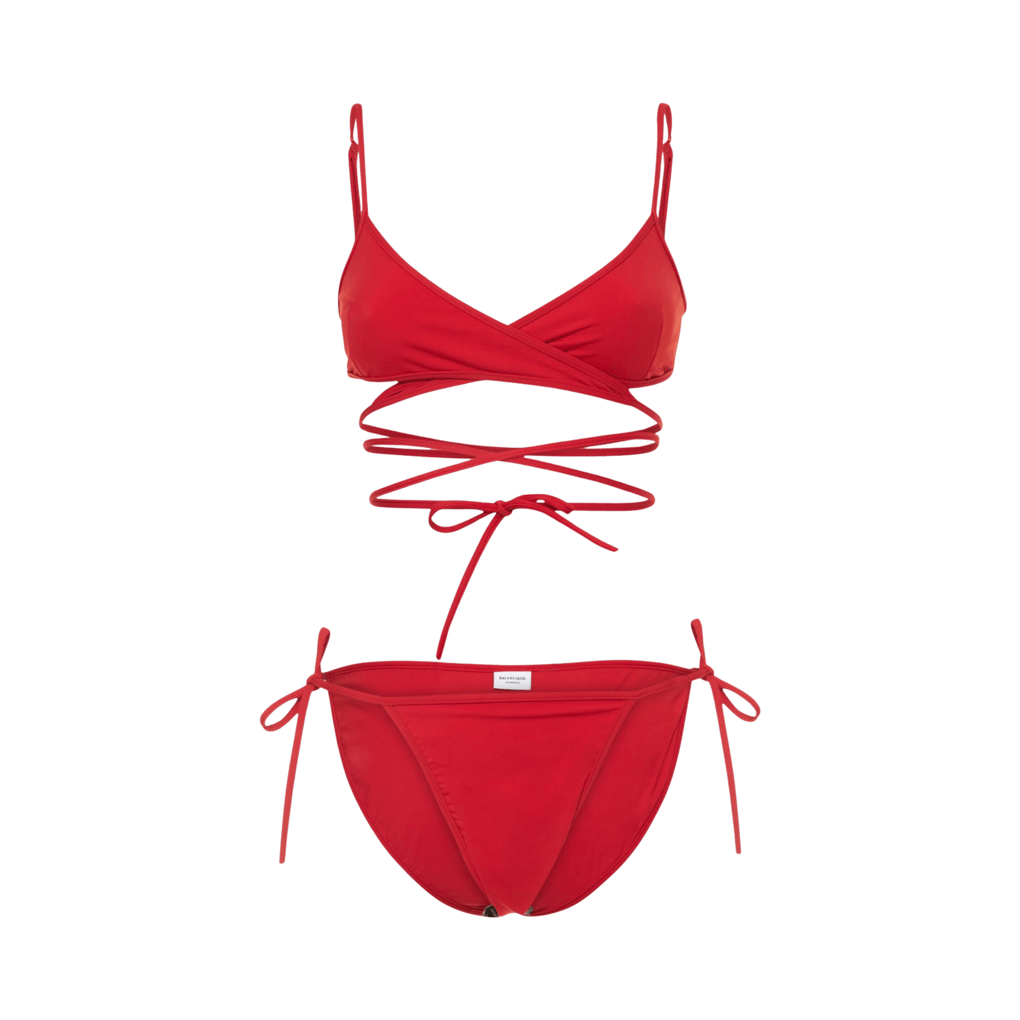 Balenciaga Wrap-Around Bikini Set 'Red'
