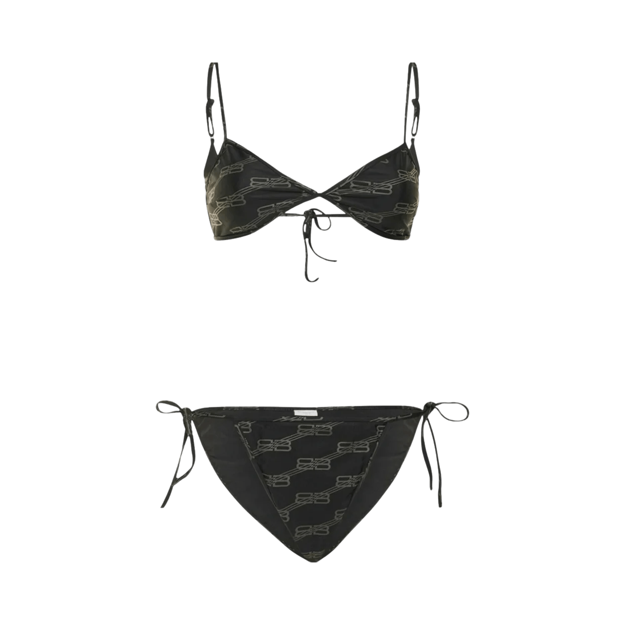Balenciaga Monogram Minimal Bikini Set 'Black/Grey'